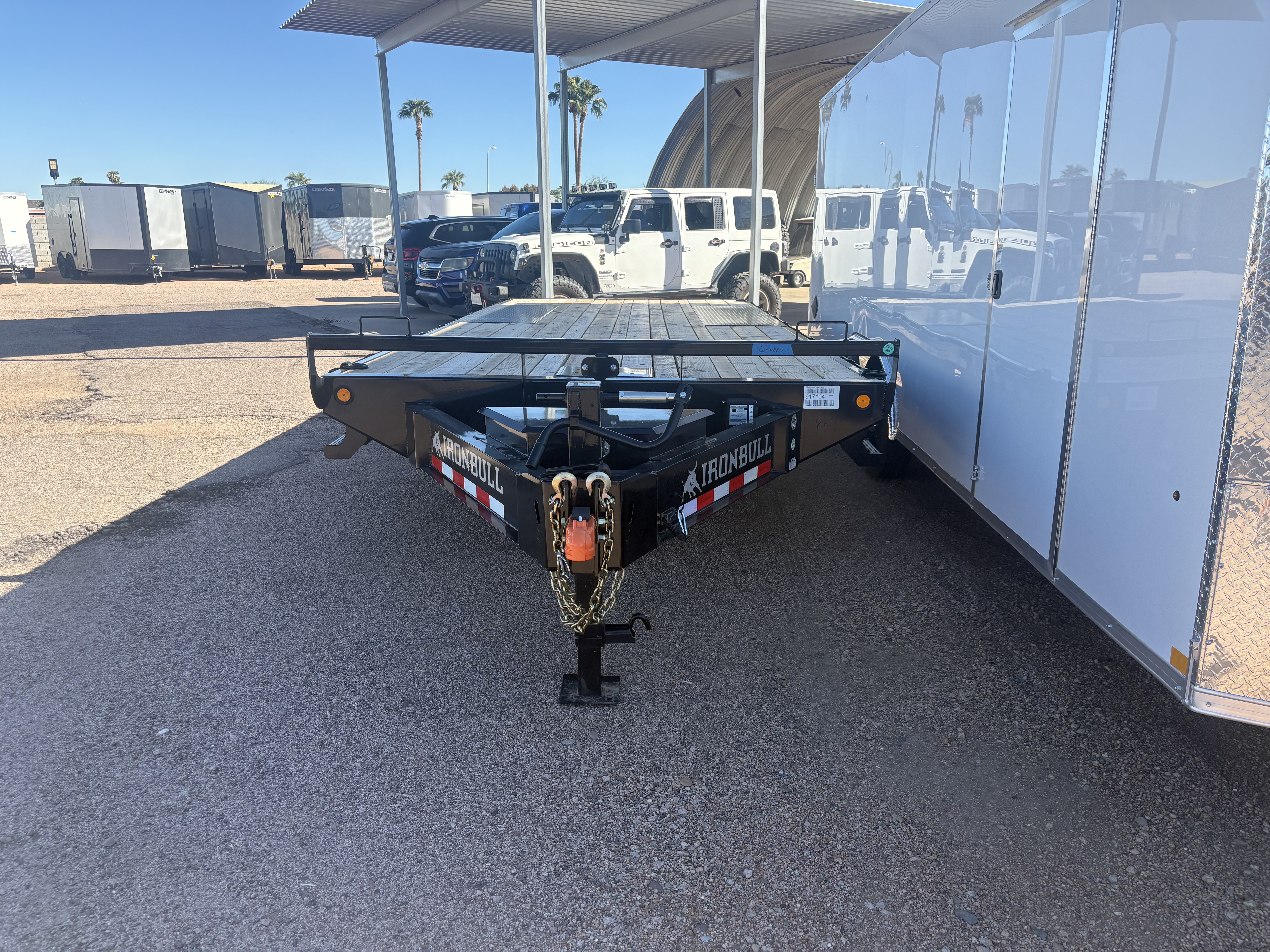 Norstar 18x102 IronBull Deckover, Tandem Axle, 14K GVWR, Slide In Ramps