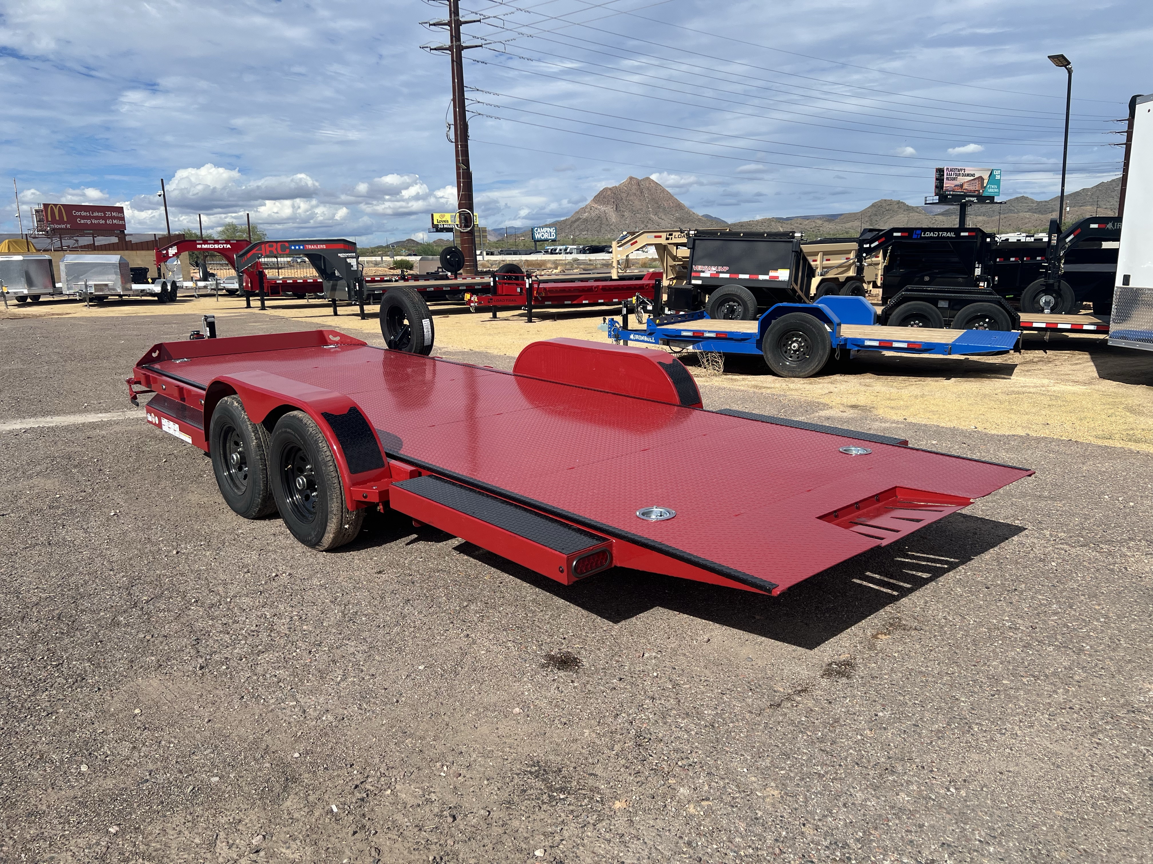 Norstar 20x83 IronBull Tandem Axle Car Hauler Tilt, 10K GVWR, Steel Deck