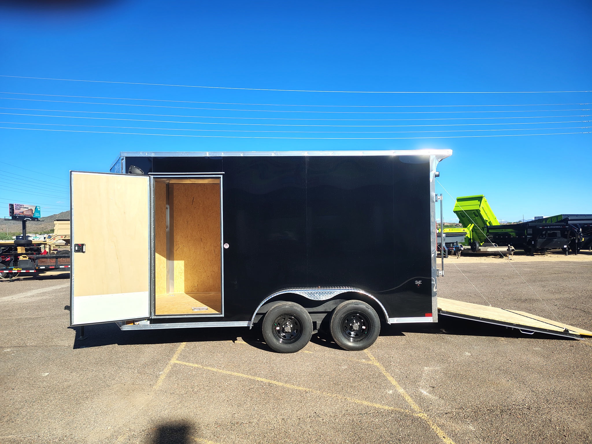 Compass 14X7.5 Jasper SE Flat Top Sloped V-Nose, 7K GVWR, Ramp Door