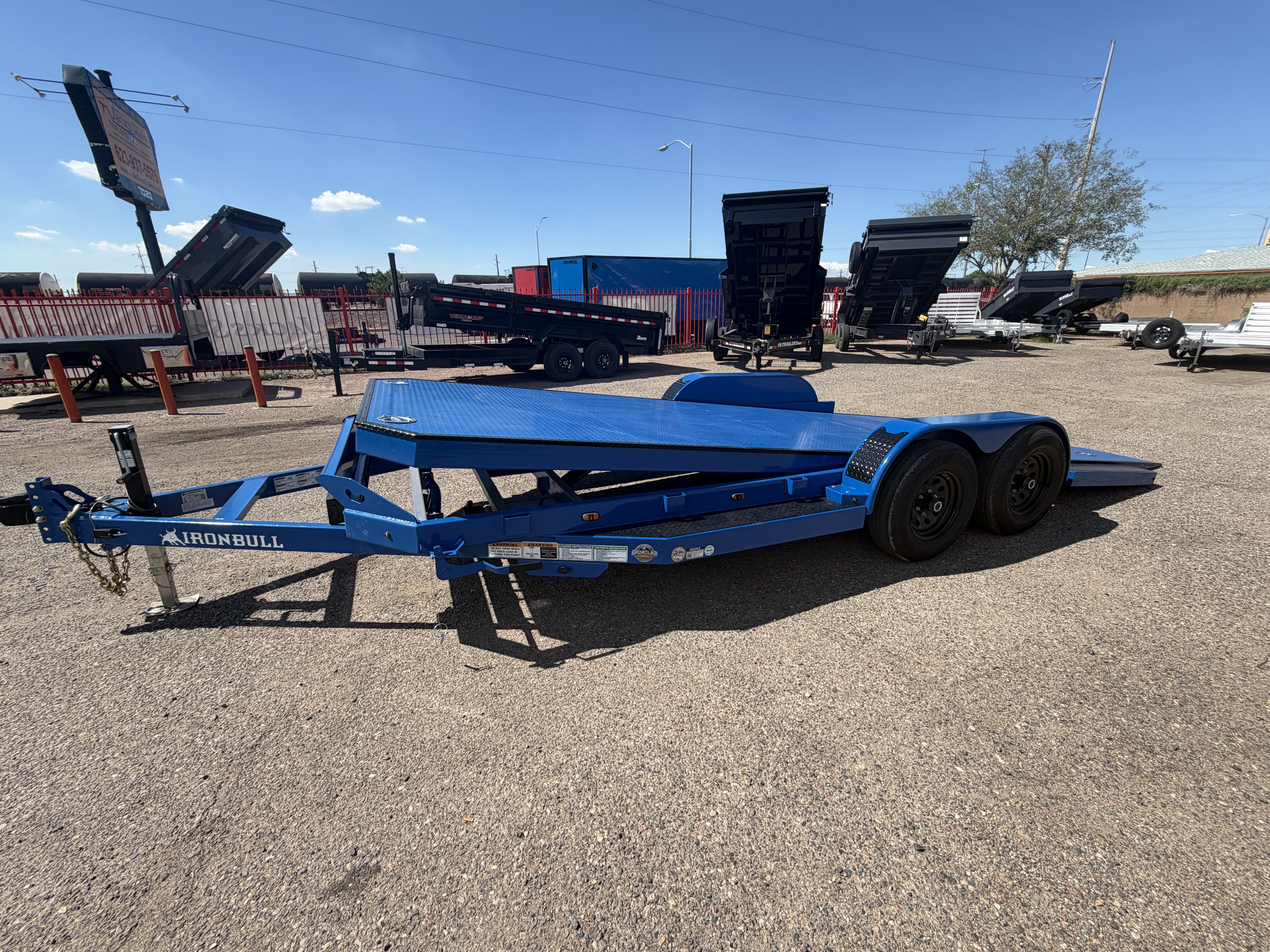 Norstar 20x83 IronBull Tandem Axle Car Hauler Tilt, 10K GVWR, Steel Deck