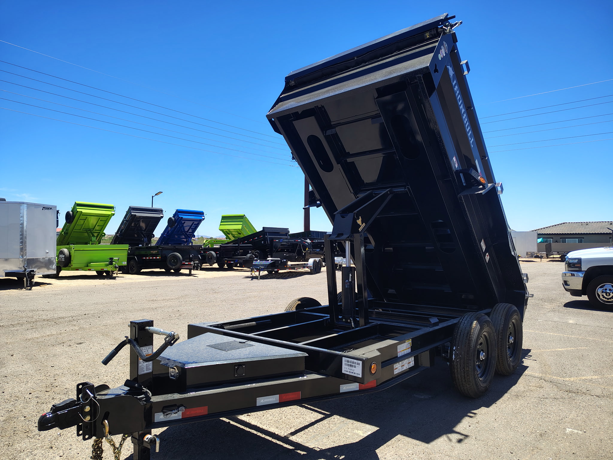 Norstar 12x72 IronBull Tandem Axle Dump, 15K GVWR, 24" Sides, Solar Charger