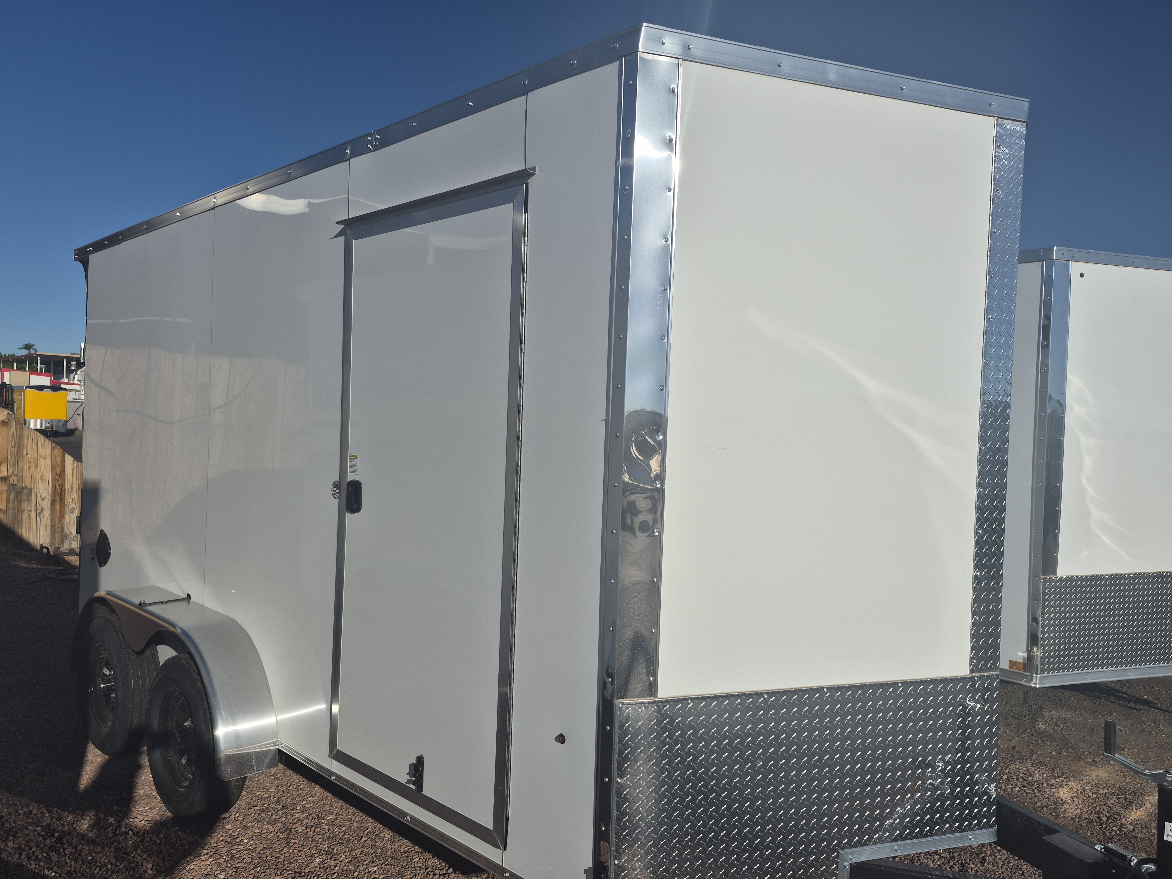 Compass 14x7 Jasper SE Flat Top Sloped V-Nose, 7K GVWR, Ramp Door