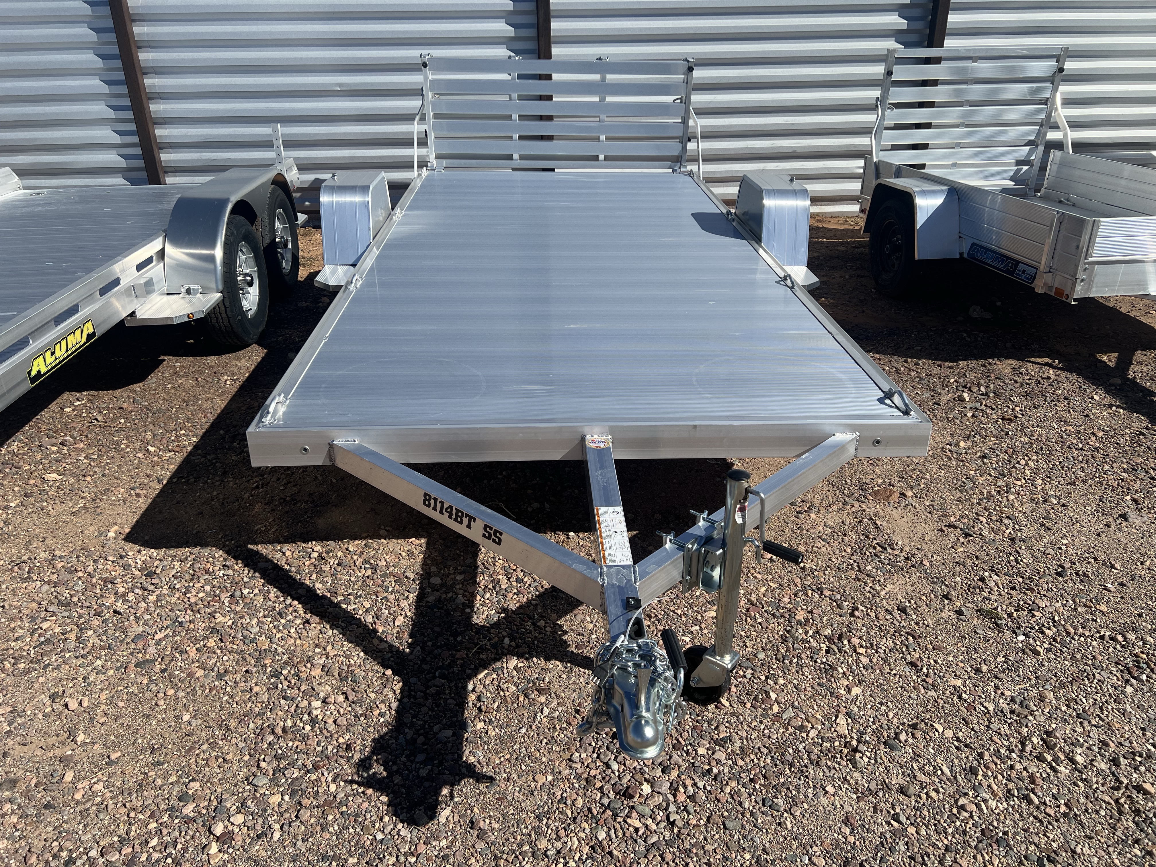 Aluma 14x81 All Aluminum, 3K GVWR, Single Axle, W/ Bi-Fold Tailgate (8114S-BT-SS)