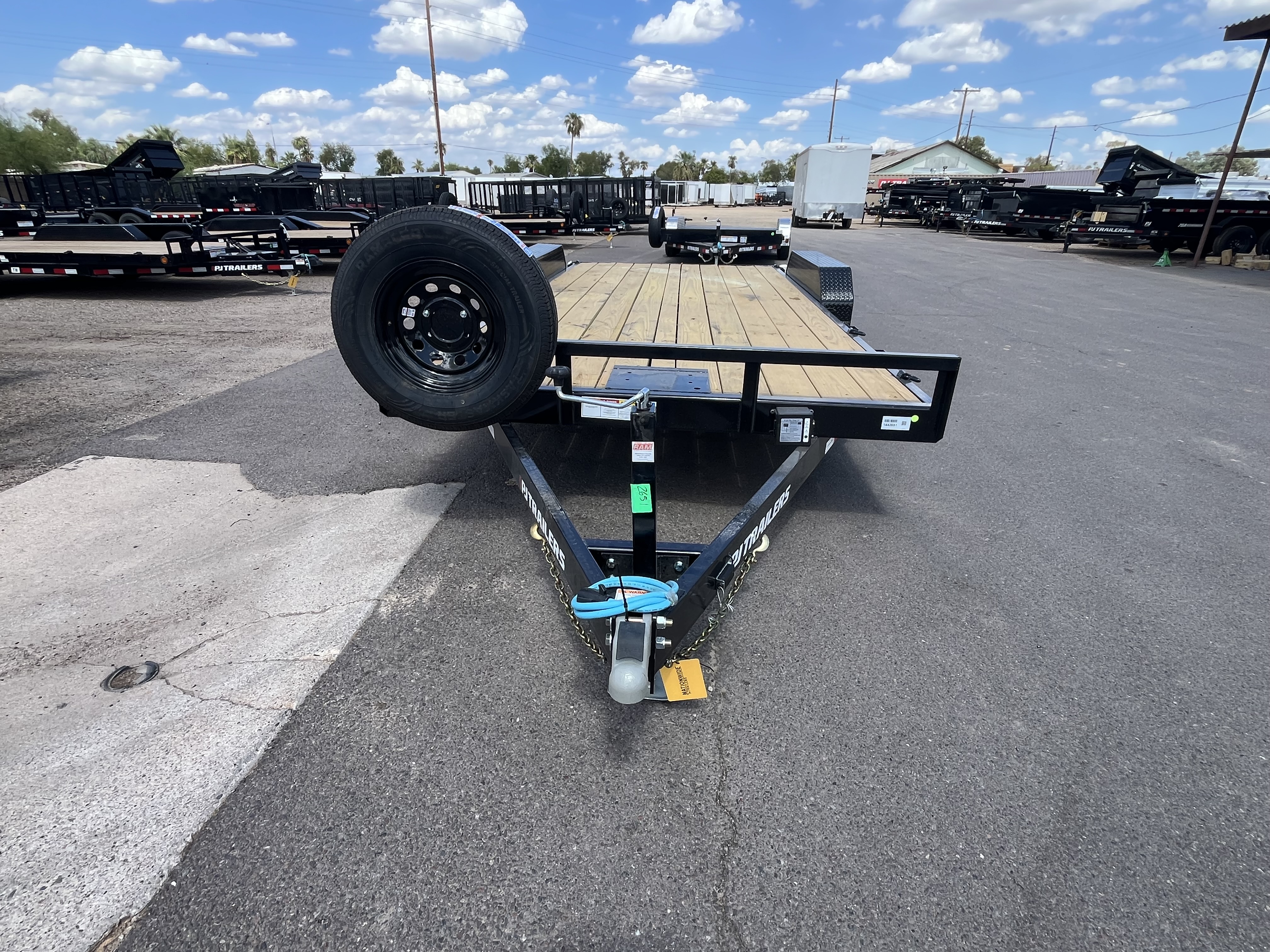 PJ Trailers 18x83 Tandem Axle Channel Equipment, 10K GVWR, Slide-In Ramps