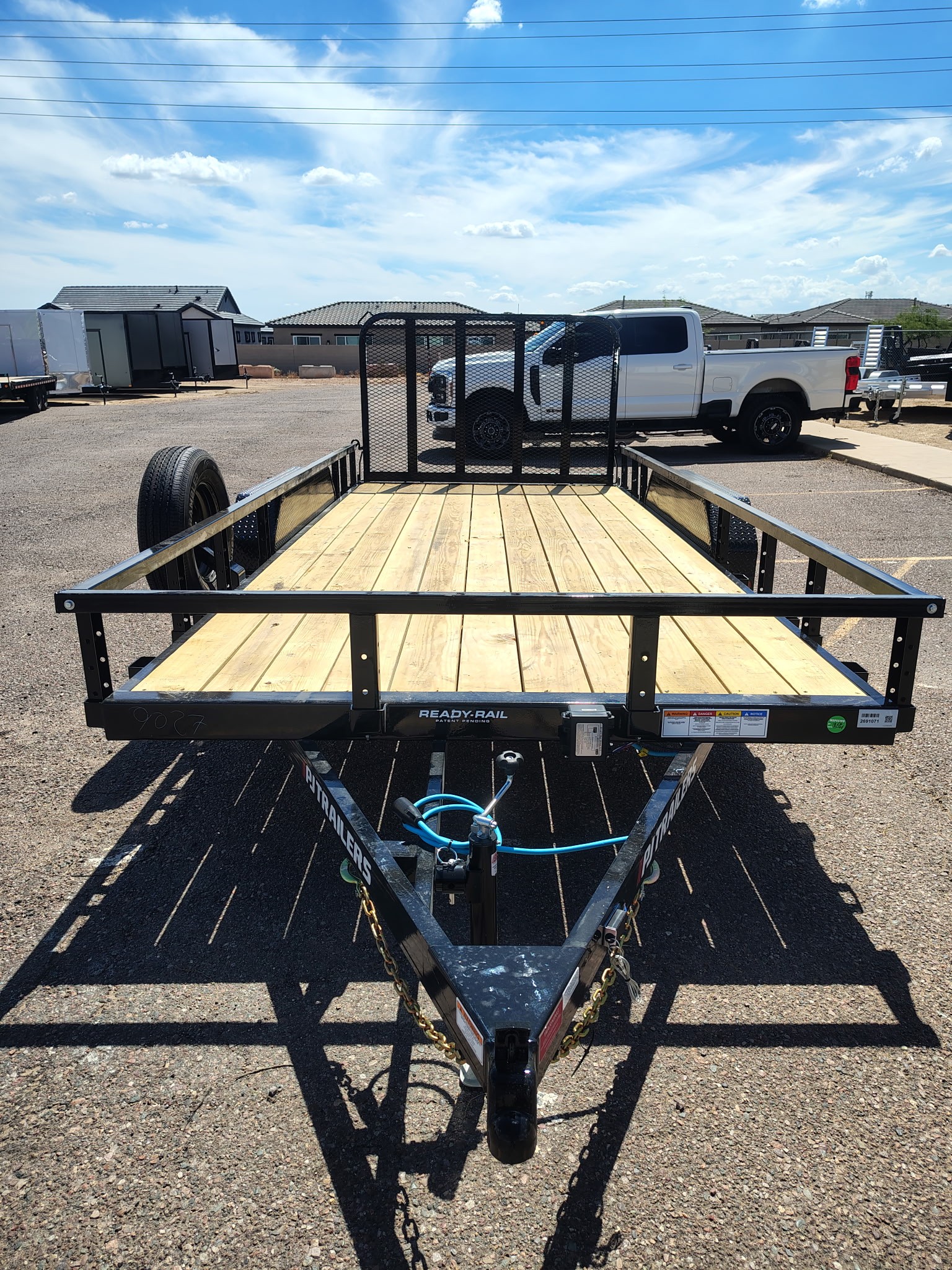 PJ Trailers 16x83 Tandem Axle, 7K GVWR, Channel Utility w/ Square Tube Siderails