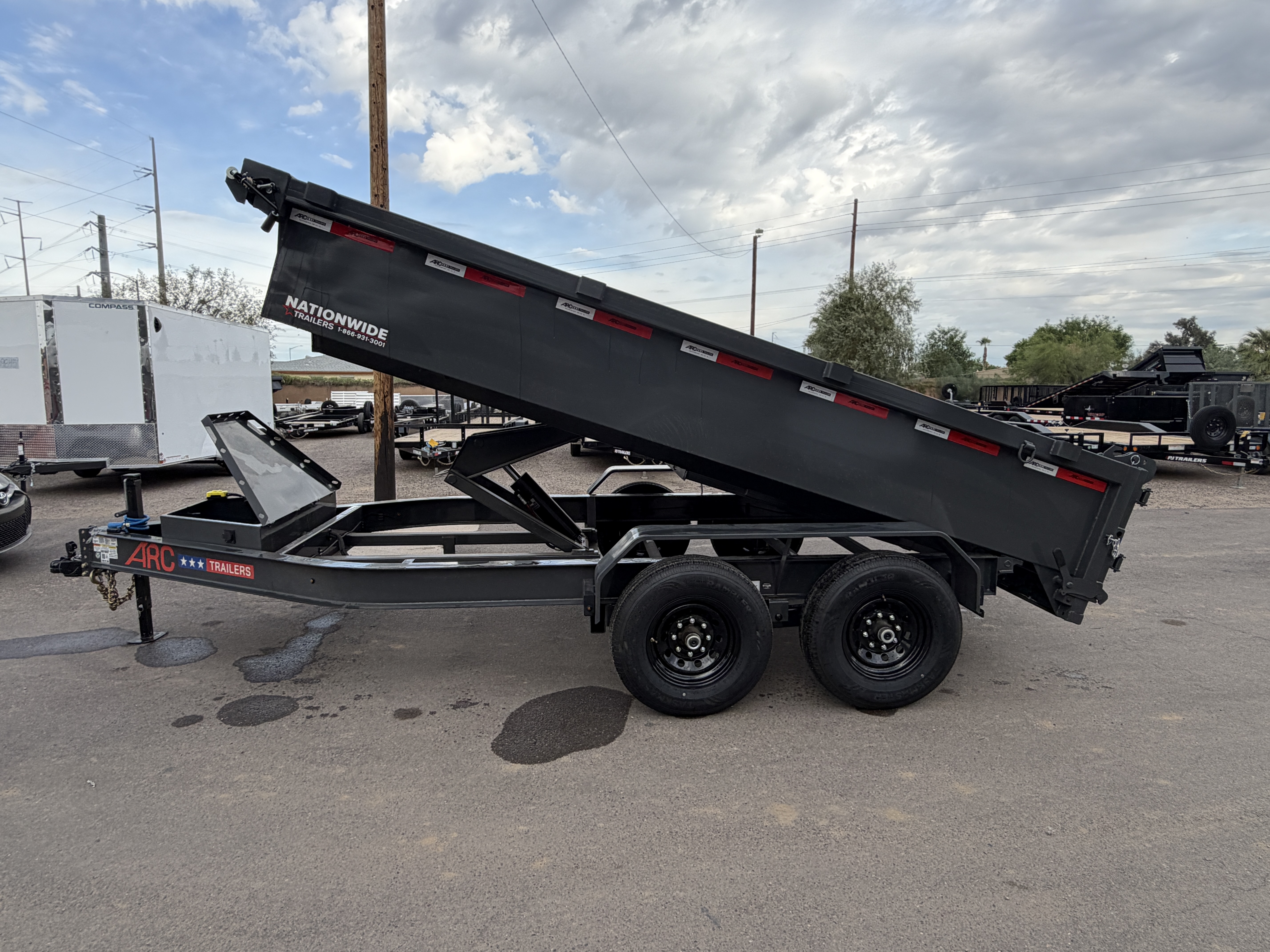 ARC Trailers 14'x83" Bumper Pull Scissor Lift Dump Trailer (BDZ)