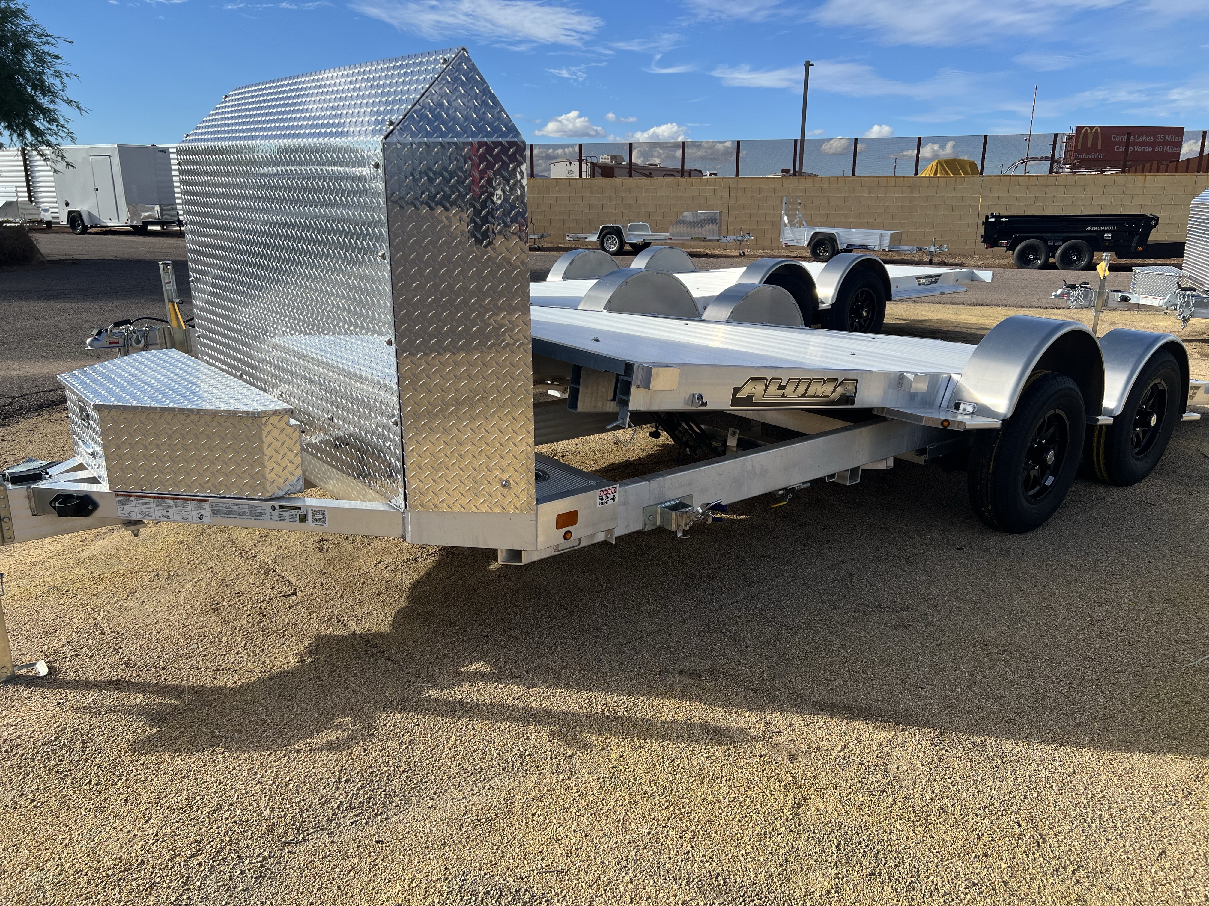 Aluma 16'x82" Aluminum 8216LP TILT Trailer w/ Ramps (8216LP-TILT)