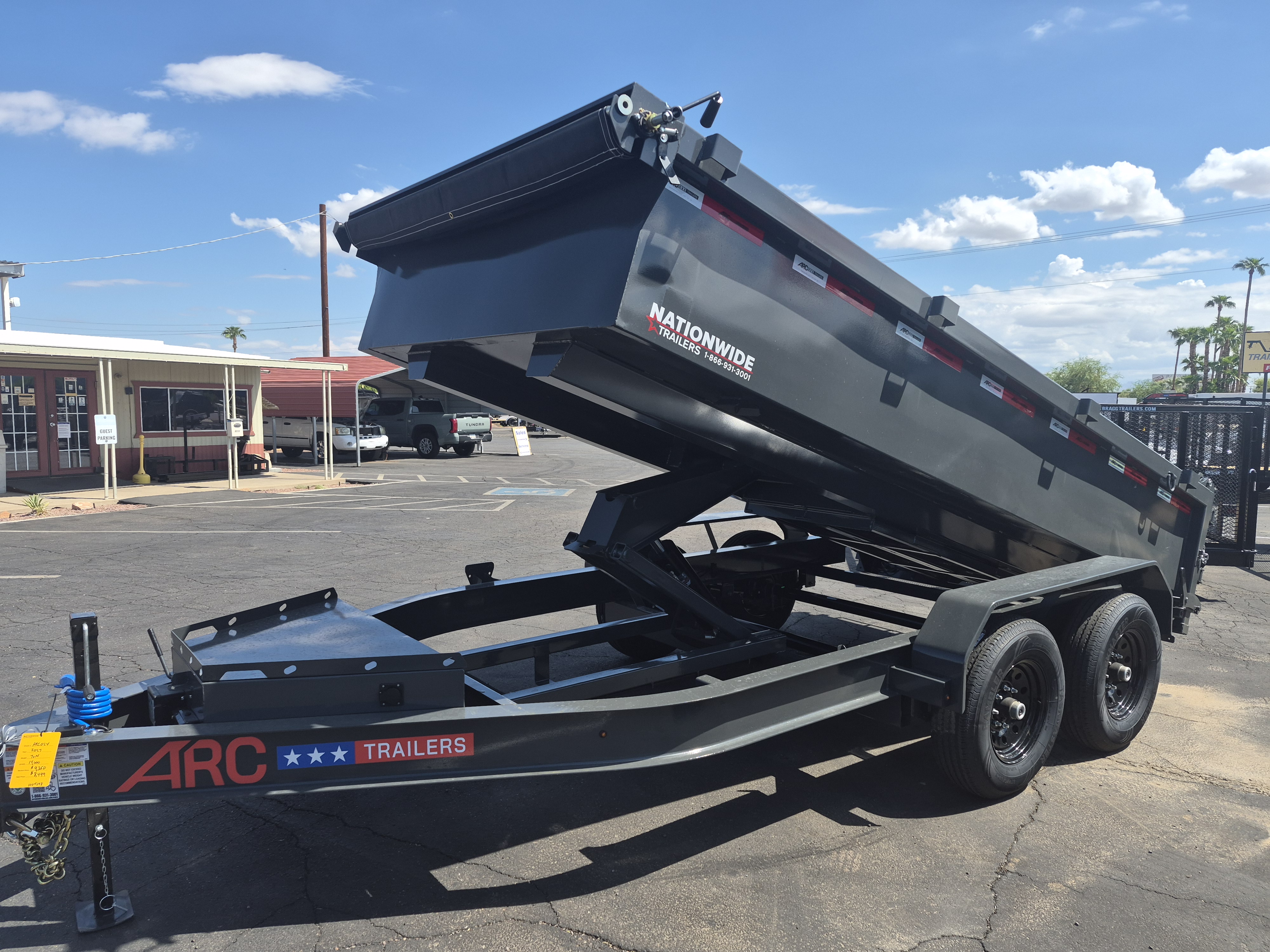 ARC Trailers 14'x83" Bumper Pull Scissor Lift Dump Trailer w/ 24" Sides (BDZ)