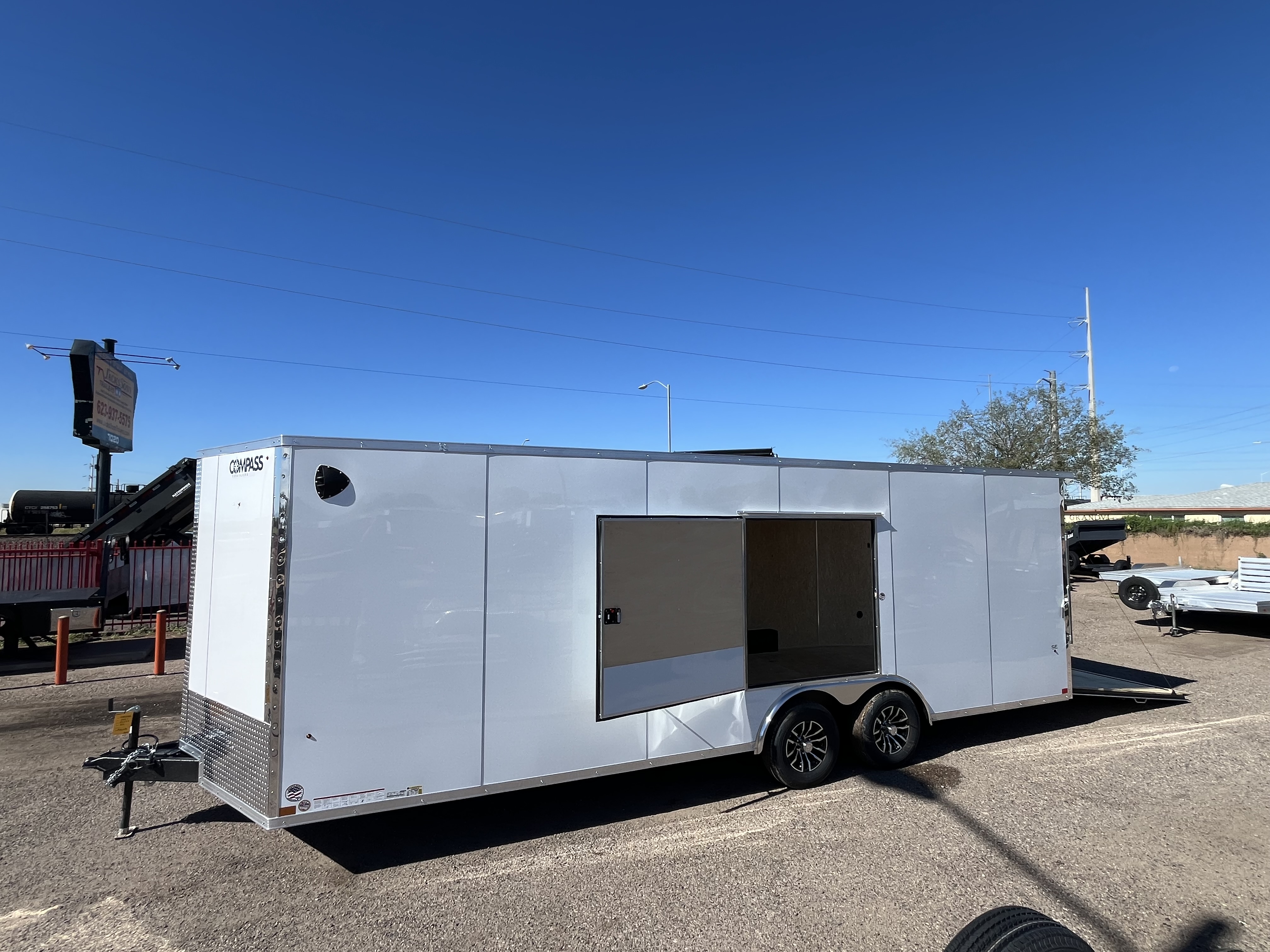 Compass 24x8.5 Jasper SE Car Hauler, 10K GVWR, Side Escape Door, Ramp Door