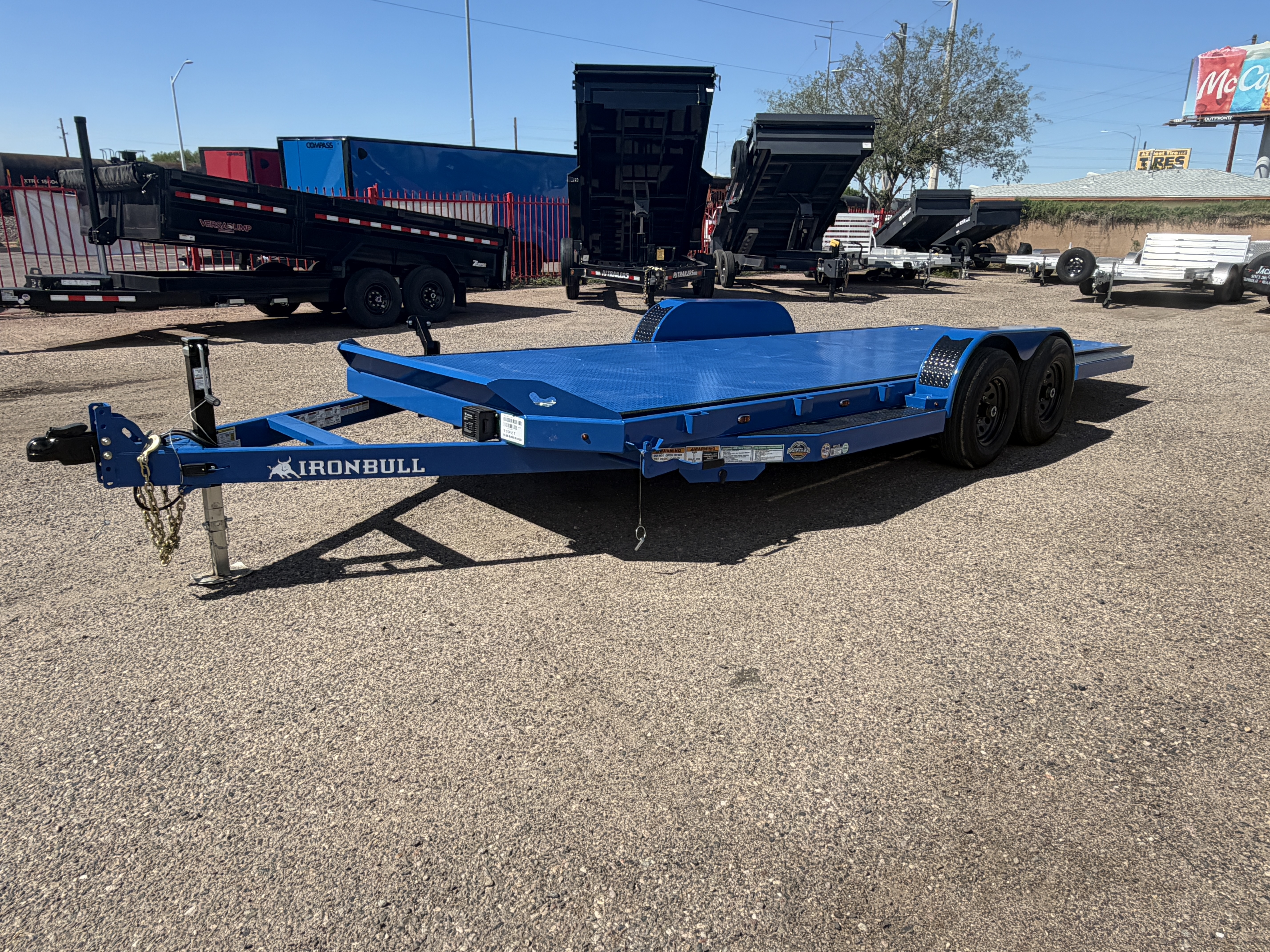 Norstar 20x83 IronBull Tandem Axle Car Hauler Tilt, 10K GVWR, Steel Deck