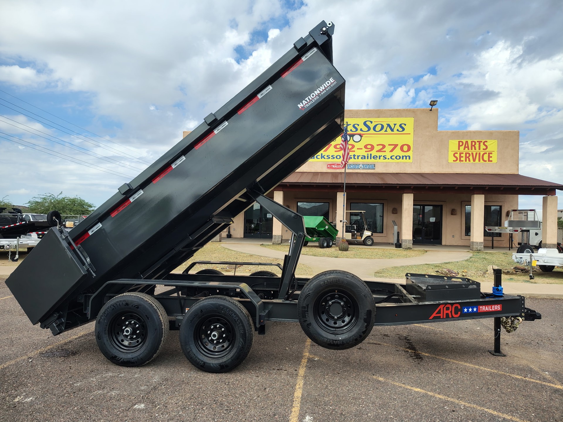 ARC Trailers 14'x83" Bumper Pull Scissor Lift Dump Trailer w/ 24" Sides (BDZ)