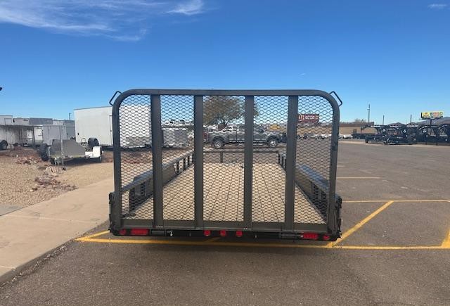 PJ Trailers 16x77 Tandem Axle, 7K GVWR, Channel Utility w/ Square Tube Siderails