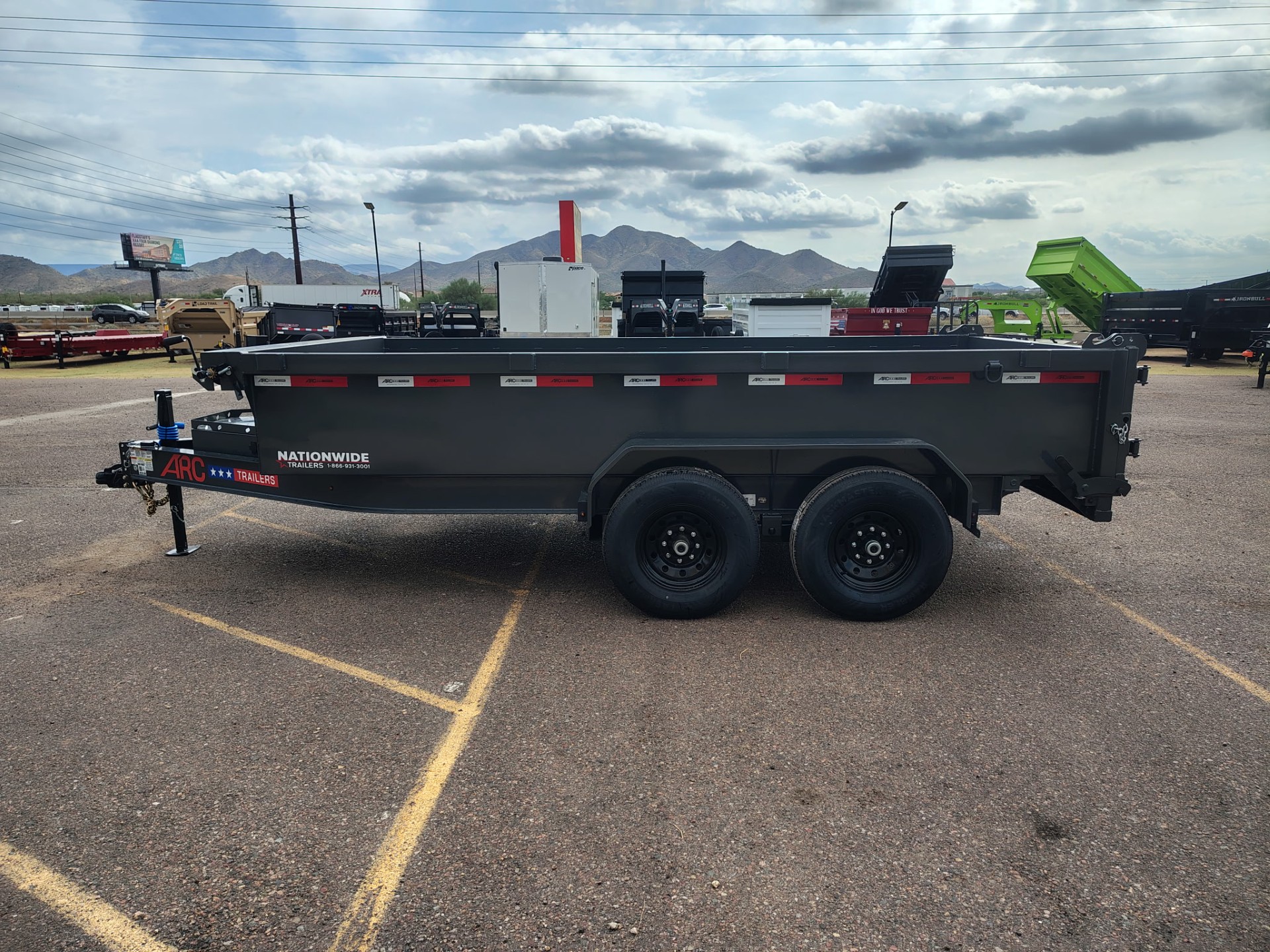 ARC Trailers 14'x83" Bumper Pull Scissor Lift Dump Trailer w/ 24" Sides (BDZ)