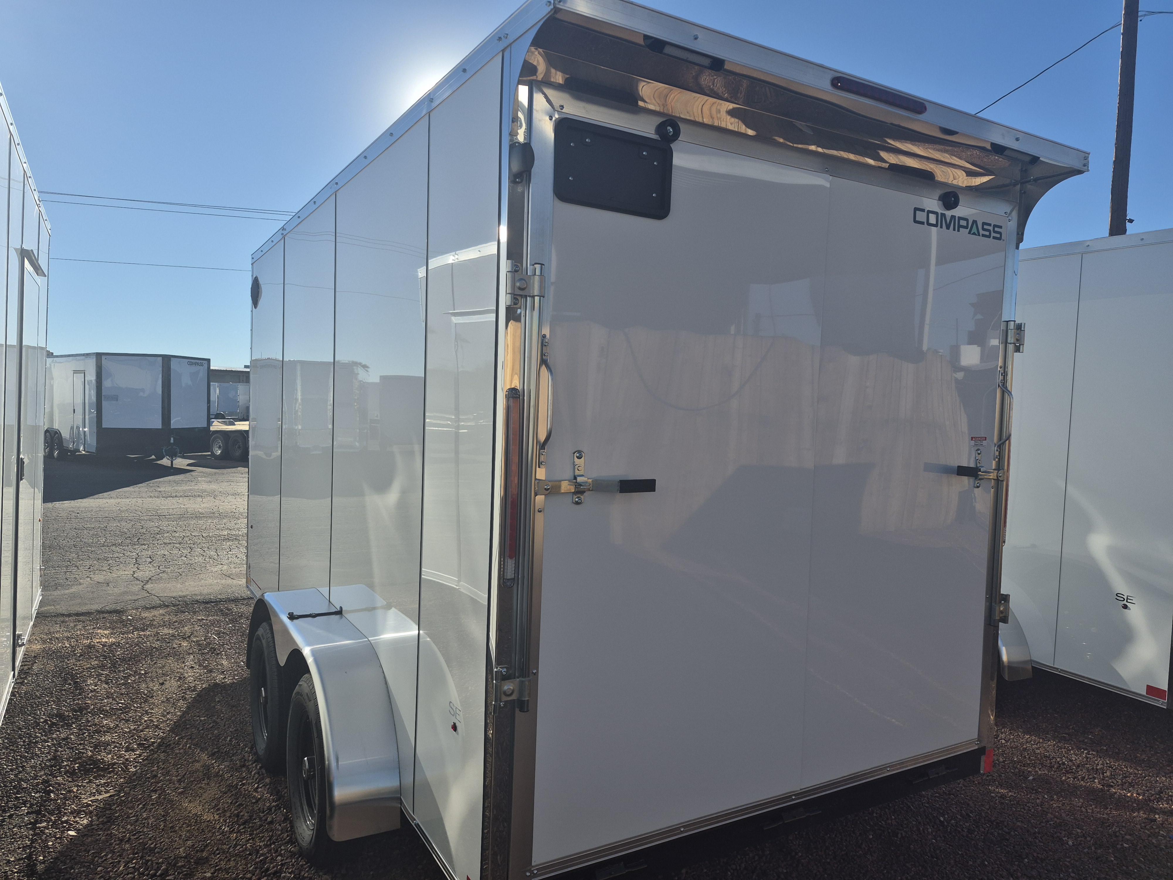 Compass 16x7 Jasper SE Flat Top Sloped V-Nose, 7K GVWR, Ramp Door