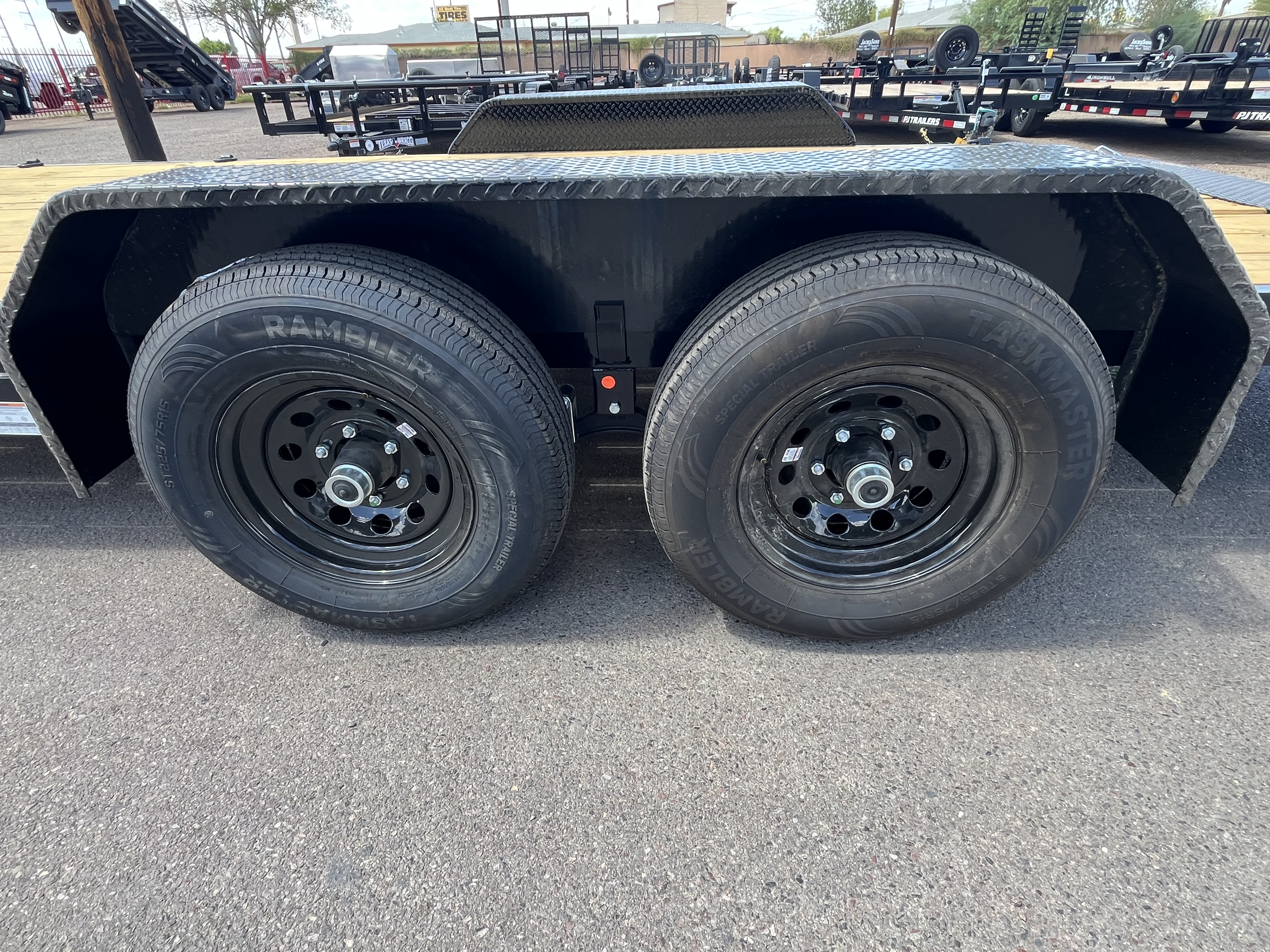 PJ Trailers 18x83 Tandem Axle Channel Equipment, 10K GVWR, Slide-In Ramps