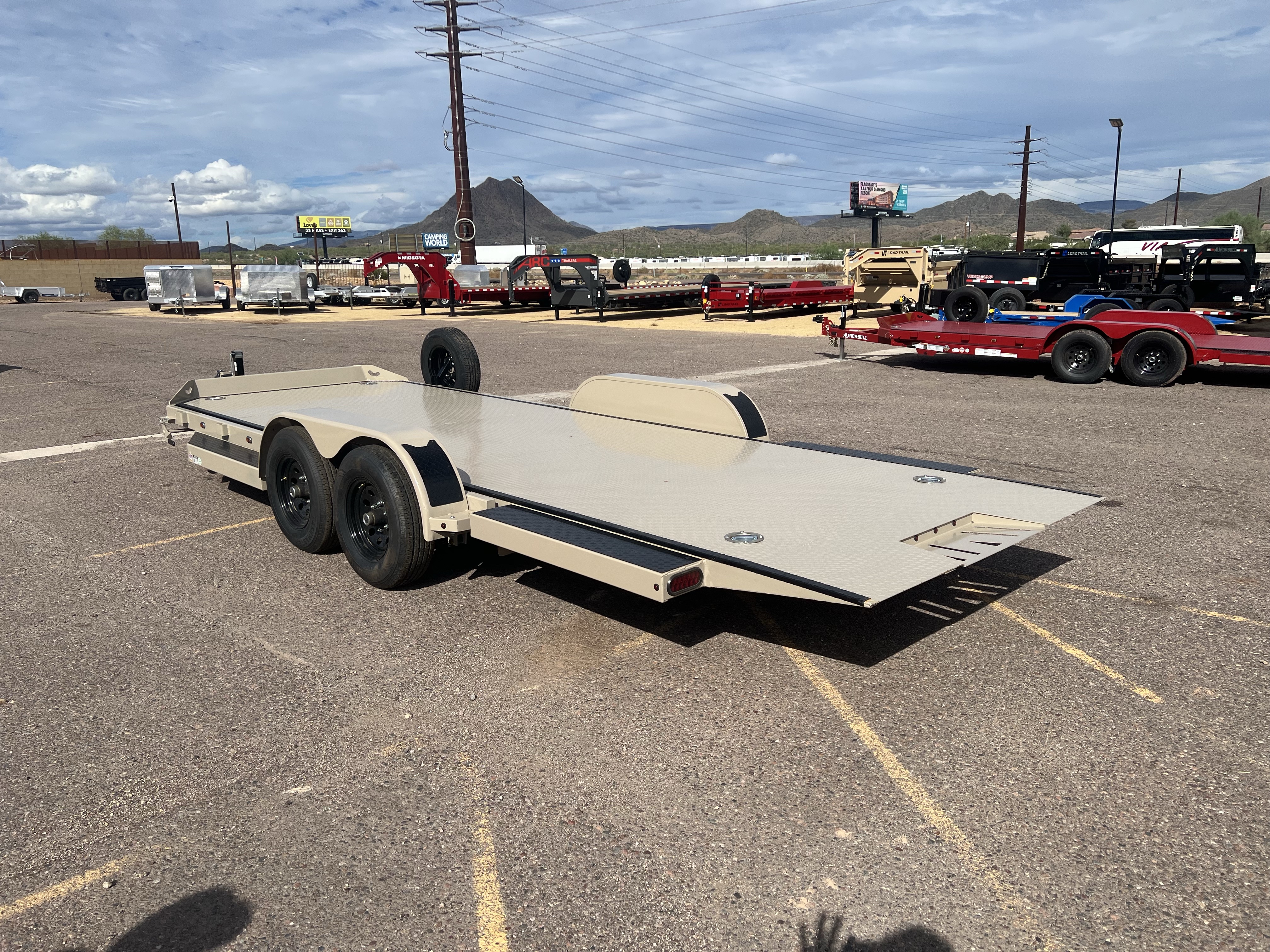 Norstar 20x83 IronBull Tandem Axle Car Hauler Tilt, 10K GVWR, Steel Deck