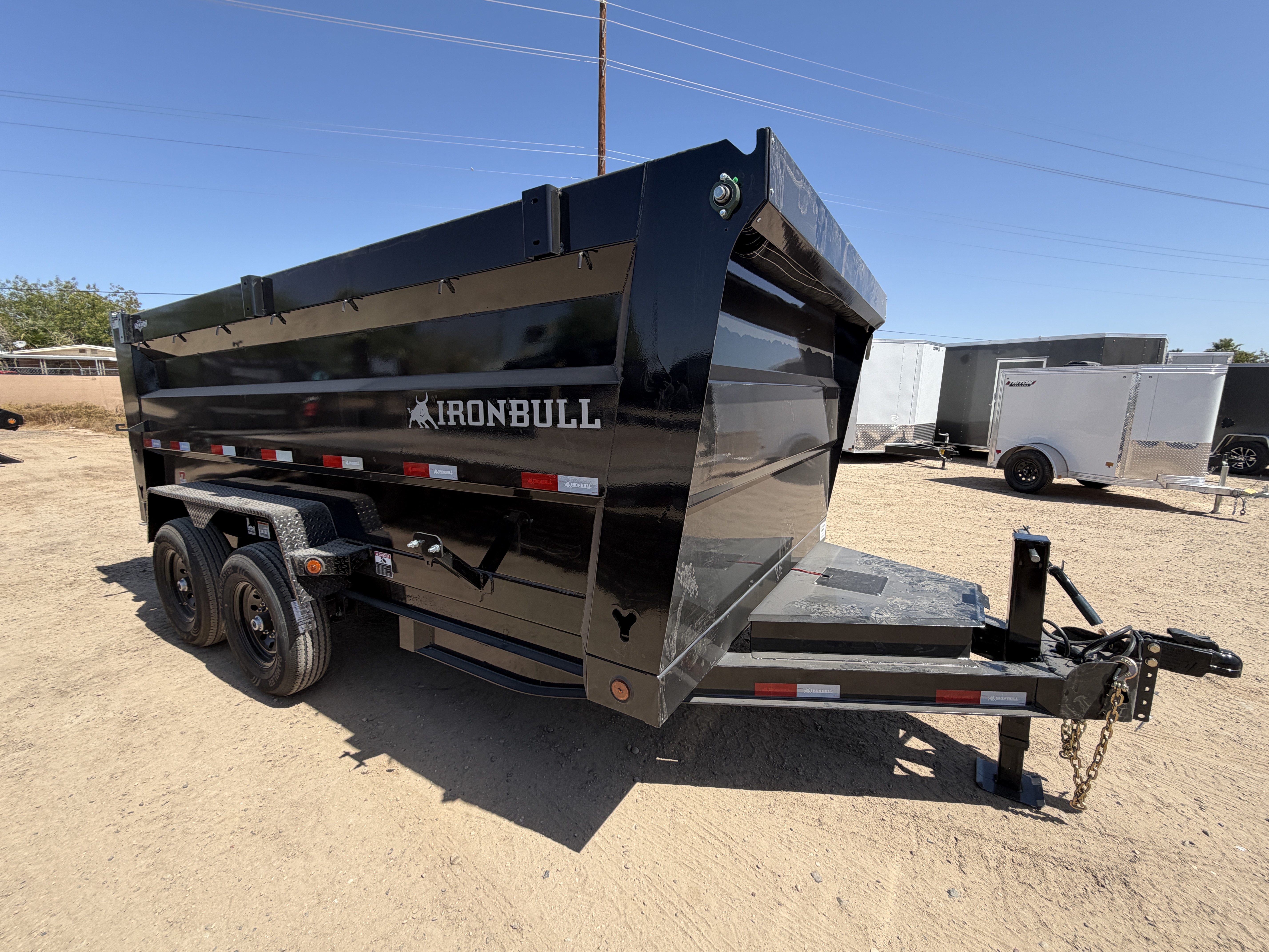 Norstar 14x83 IronBull Tandem Axle Dump, 15K GVWR, 48" Sides, Solar Charger, 14 Ply Tires