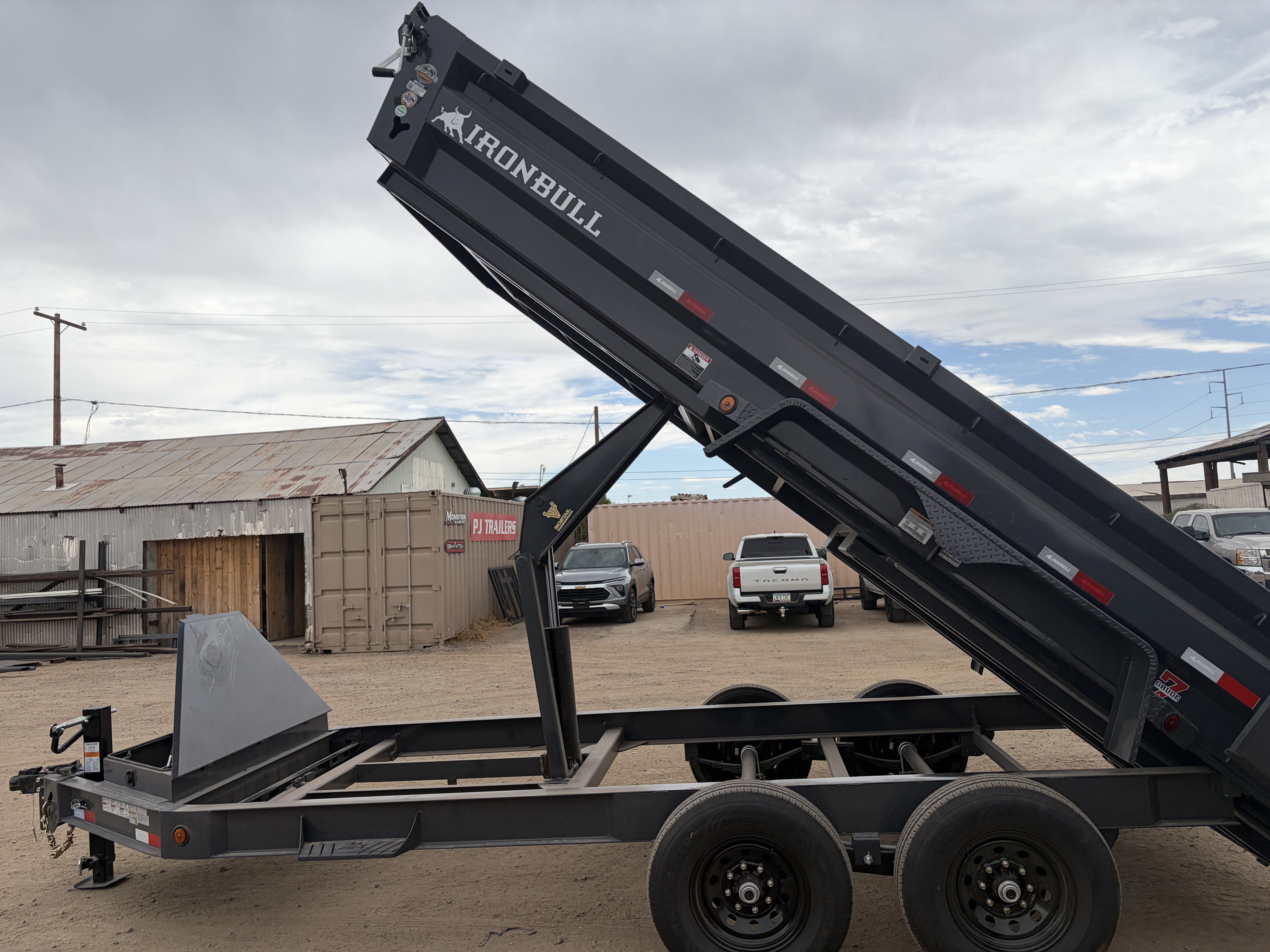 Iron Bull 16'x83" Scissor Mono-Frame Bumper Pull Dump Trailer w/ 24" Sides (DWB)