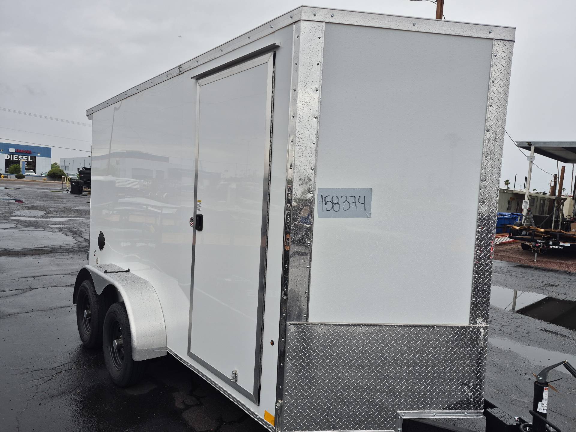 Compass 12x6 Jasper SE Flat Top Sloped V -Nose, 7K GVWR, Rear Double Doors