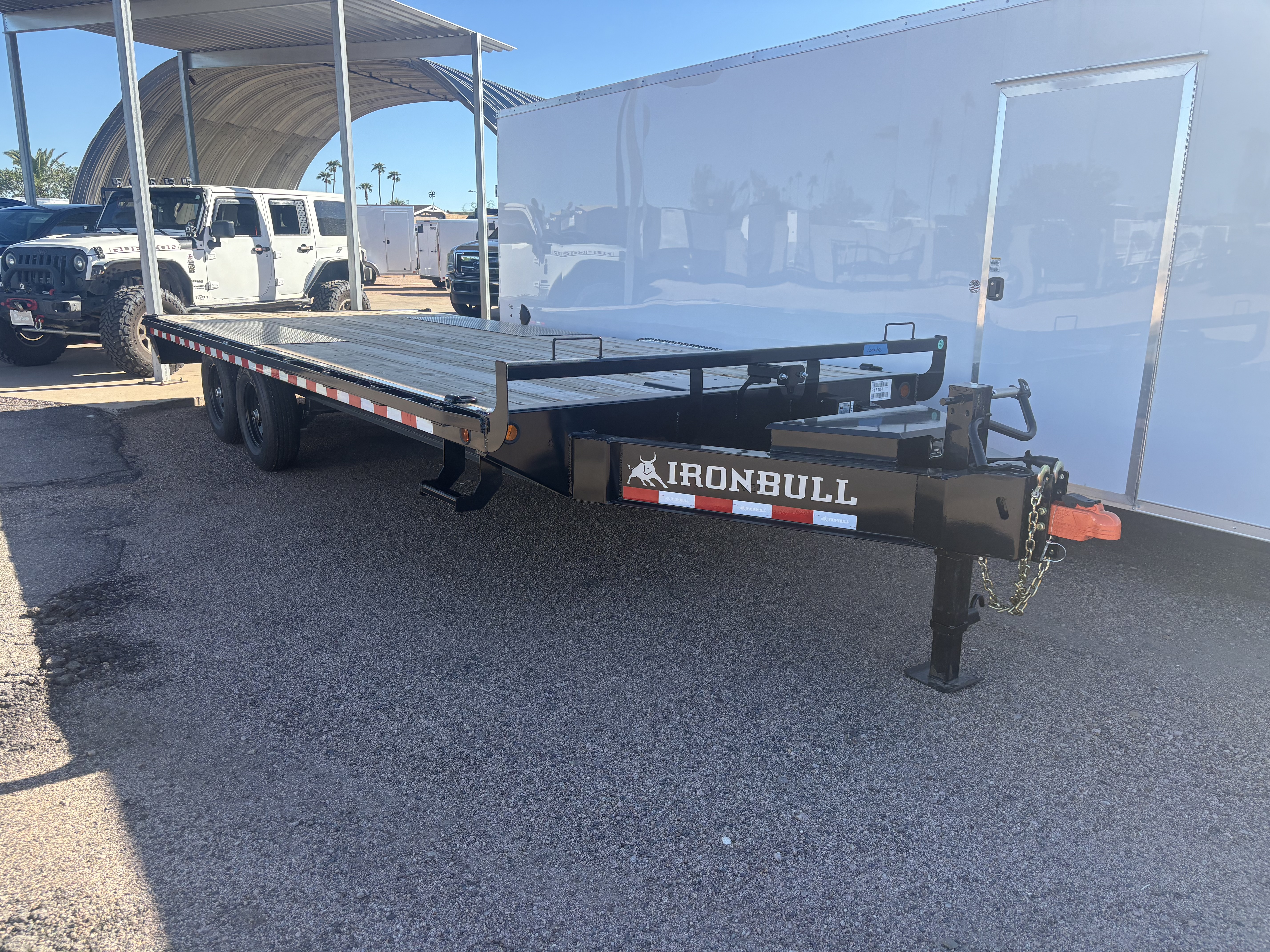 Norstar 18x102 IronBull Deckover, Tandem Axle, 14K GVWR, Slide In Ramps