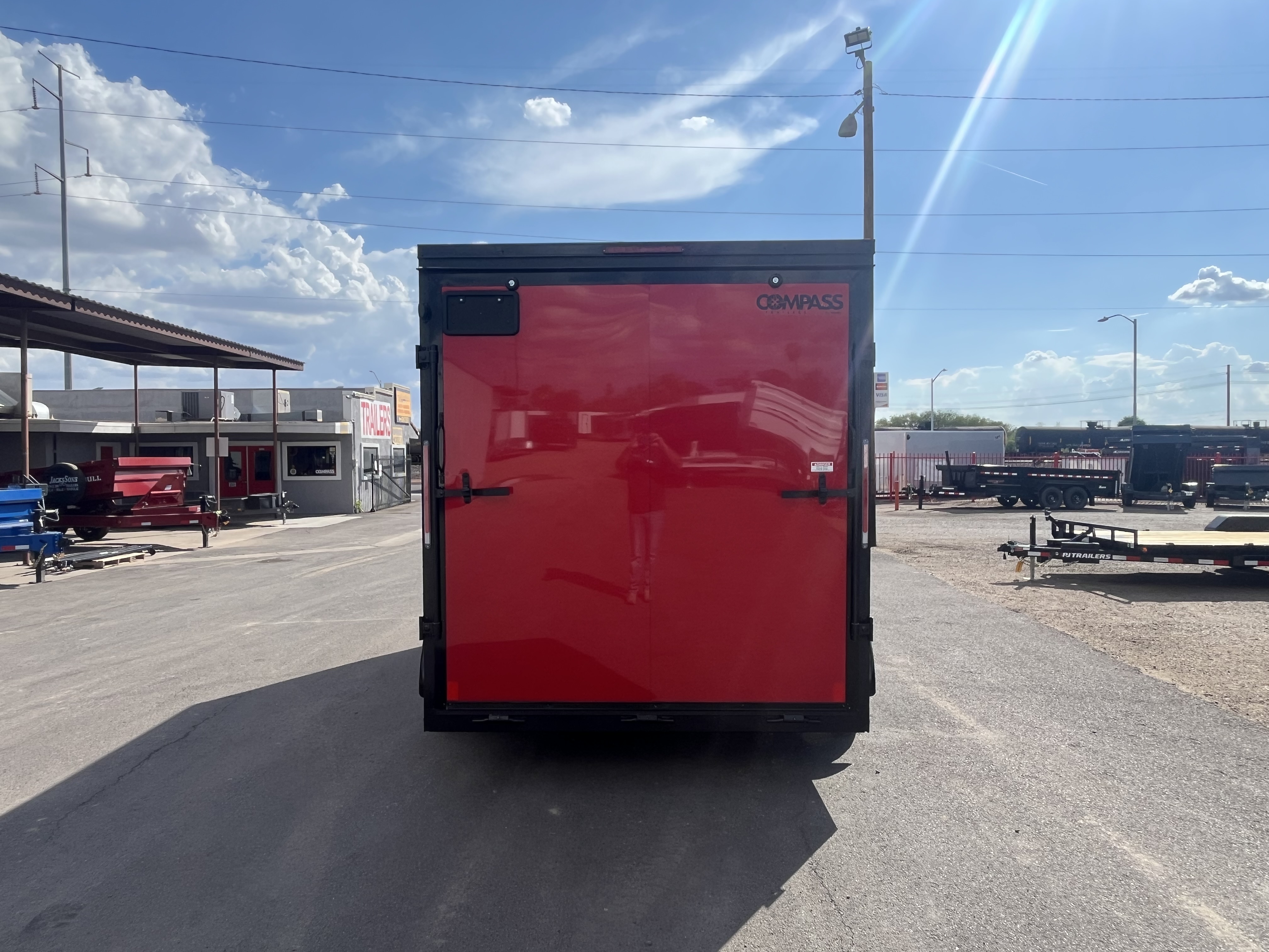 Compass 7'x14' Enclosed Cargo Trailer w/ Rear Ramp Door