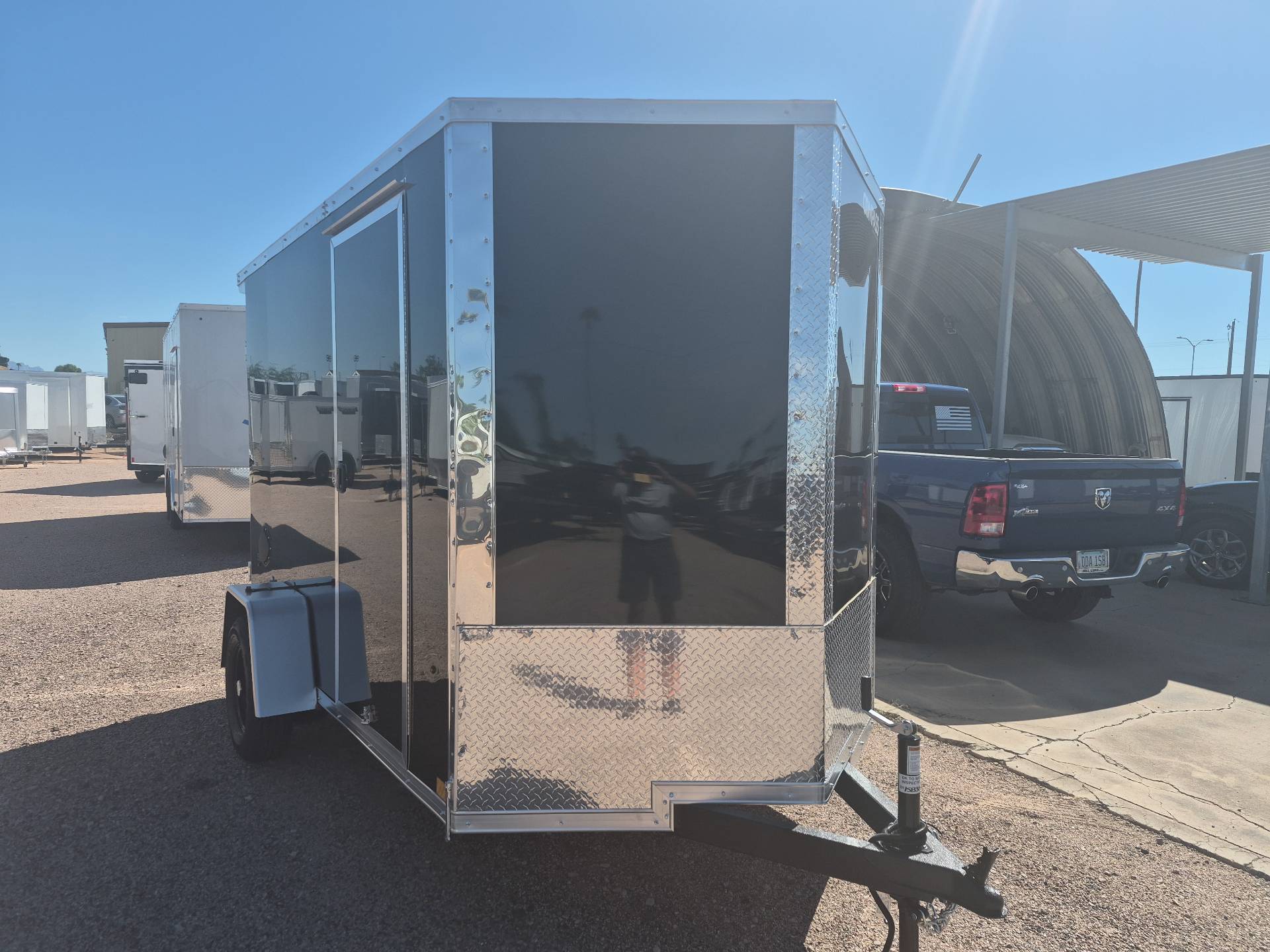 Compass 10x6 Jasper SE Flat Top Sloped V-Nose, 3K GVWR, Rear Double Doors