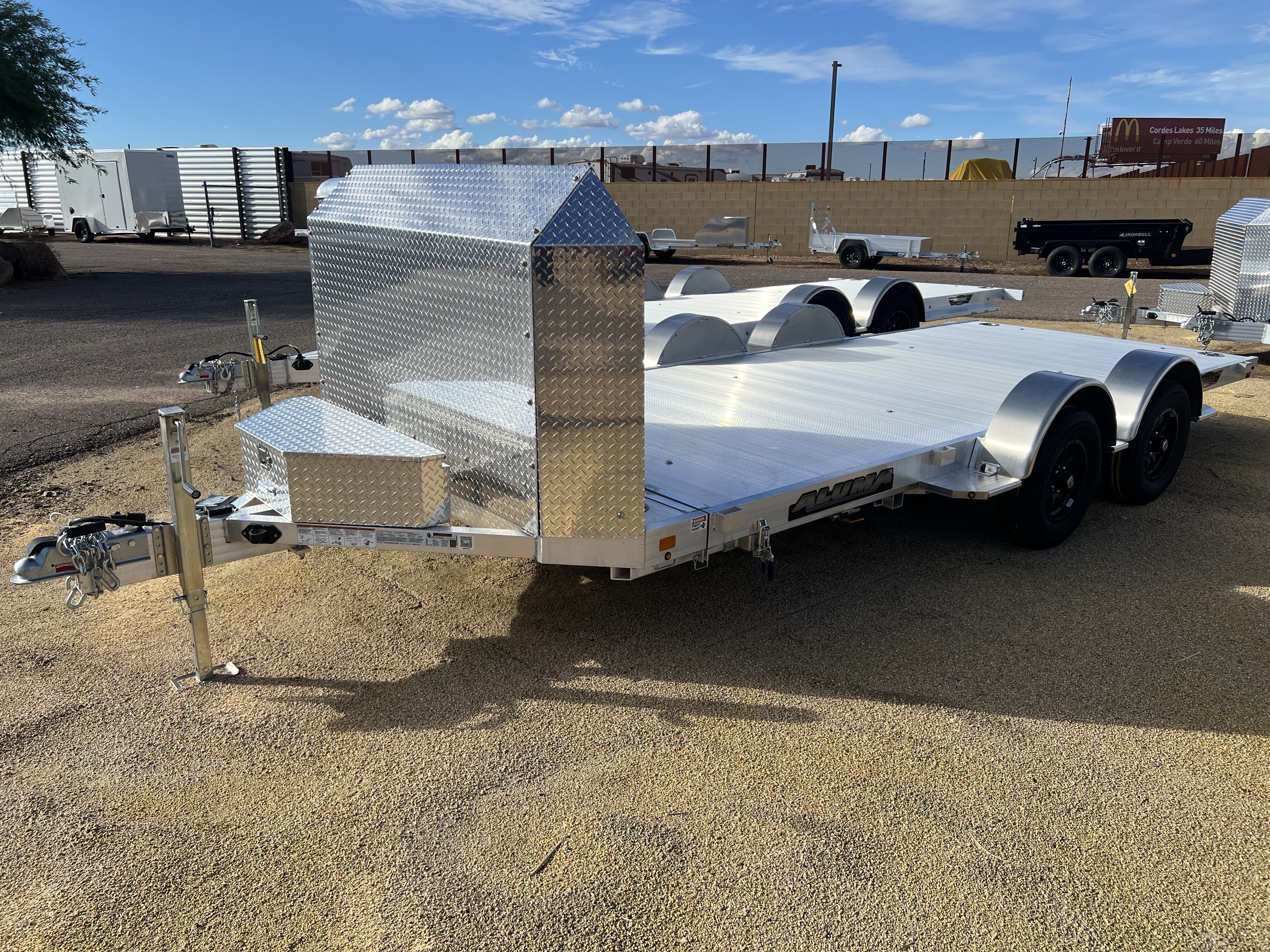 Aluma 16'x82" Aluminum 8216LP TILT Trailer w/ Ramps (8216LP-TILT)