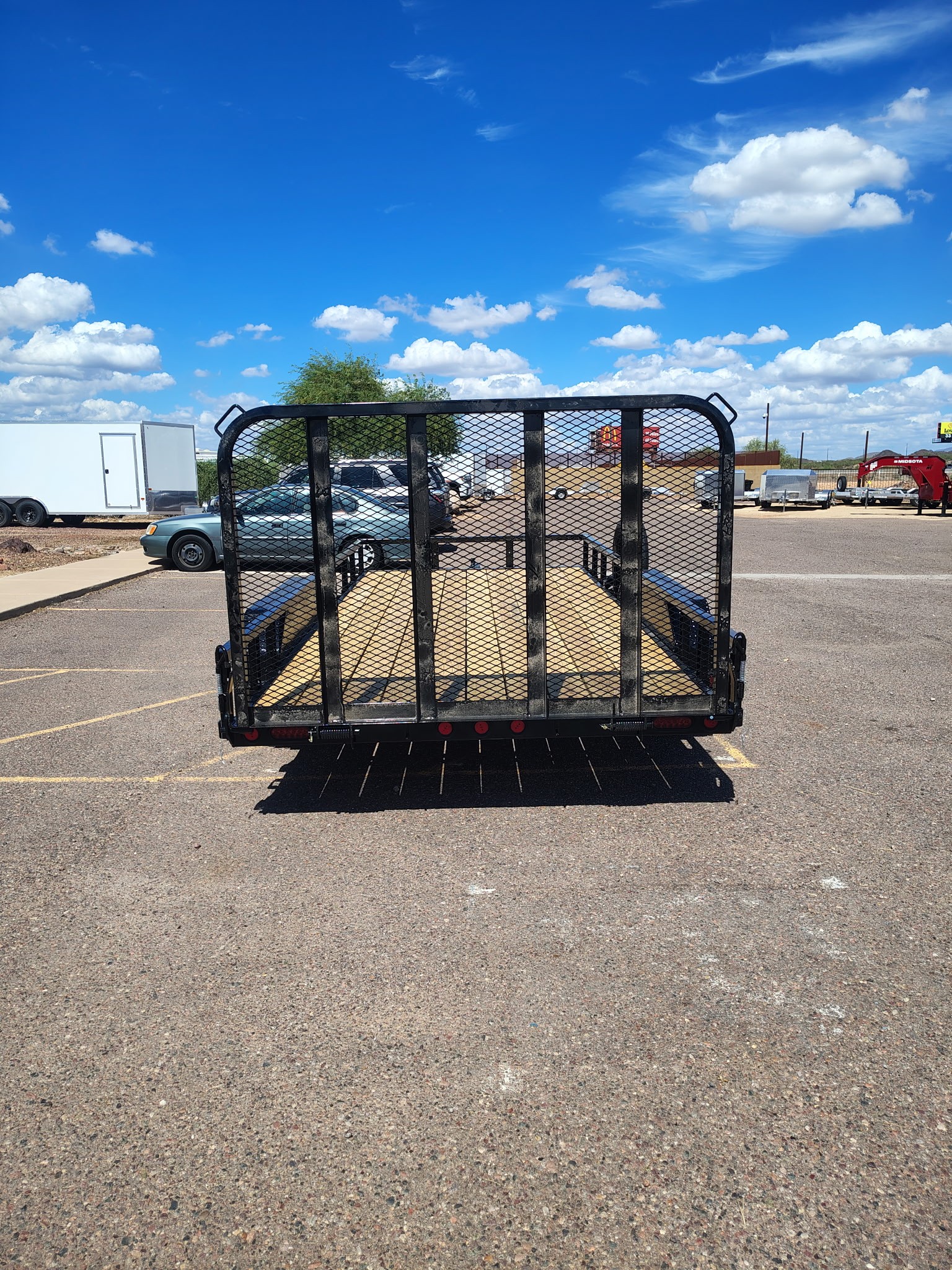 PJ Trailers 16x83 Tandem Axle, 7K GVWR, Channel Utility w/ Square Tube Siderails