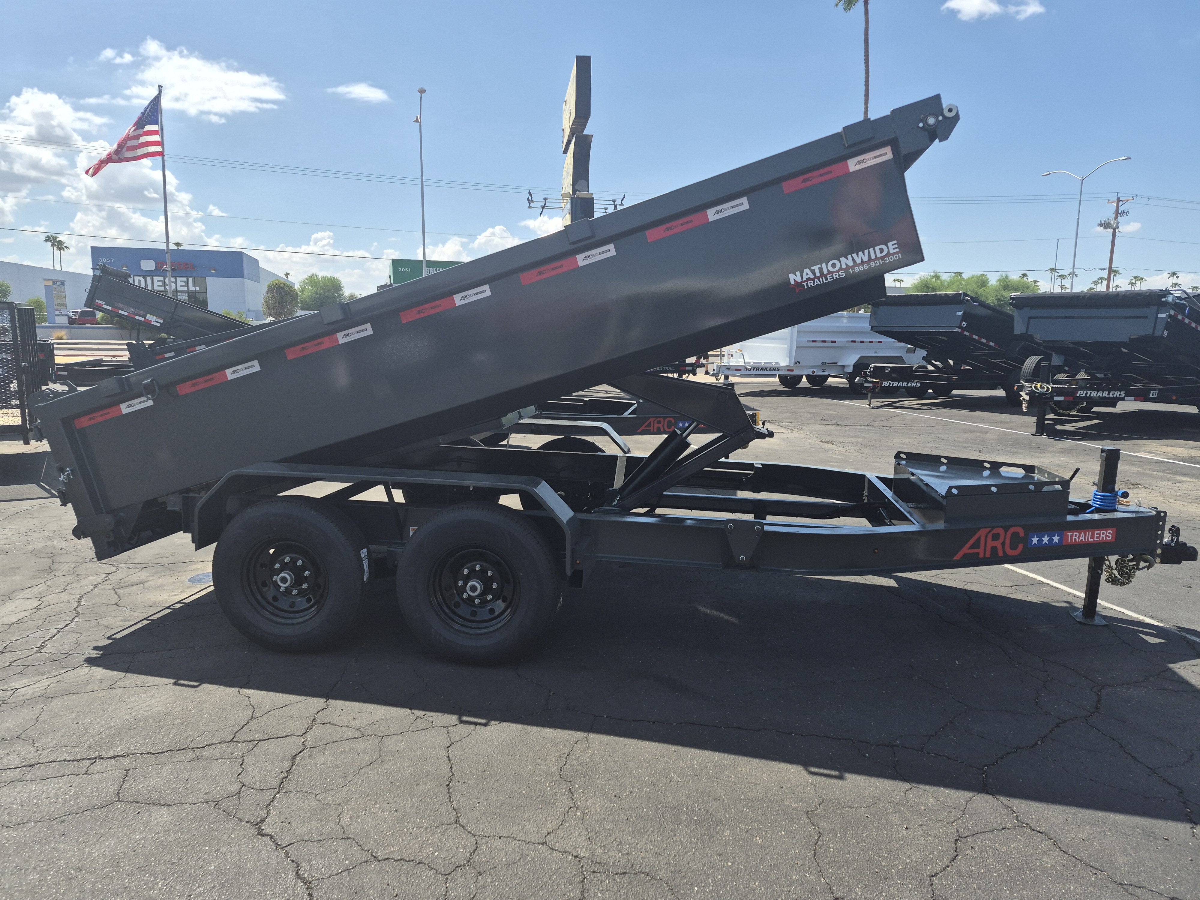 ARC Trailers 14'x83" Bumper Pull Scissor Lift Dump Trailer w/ 24" Sides (BDZ)