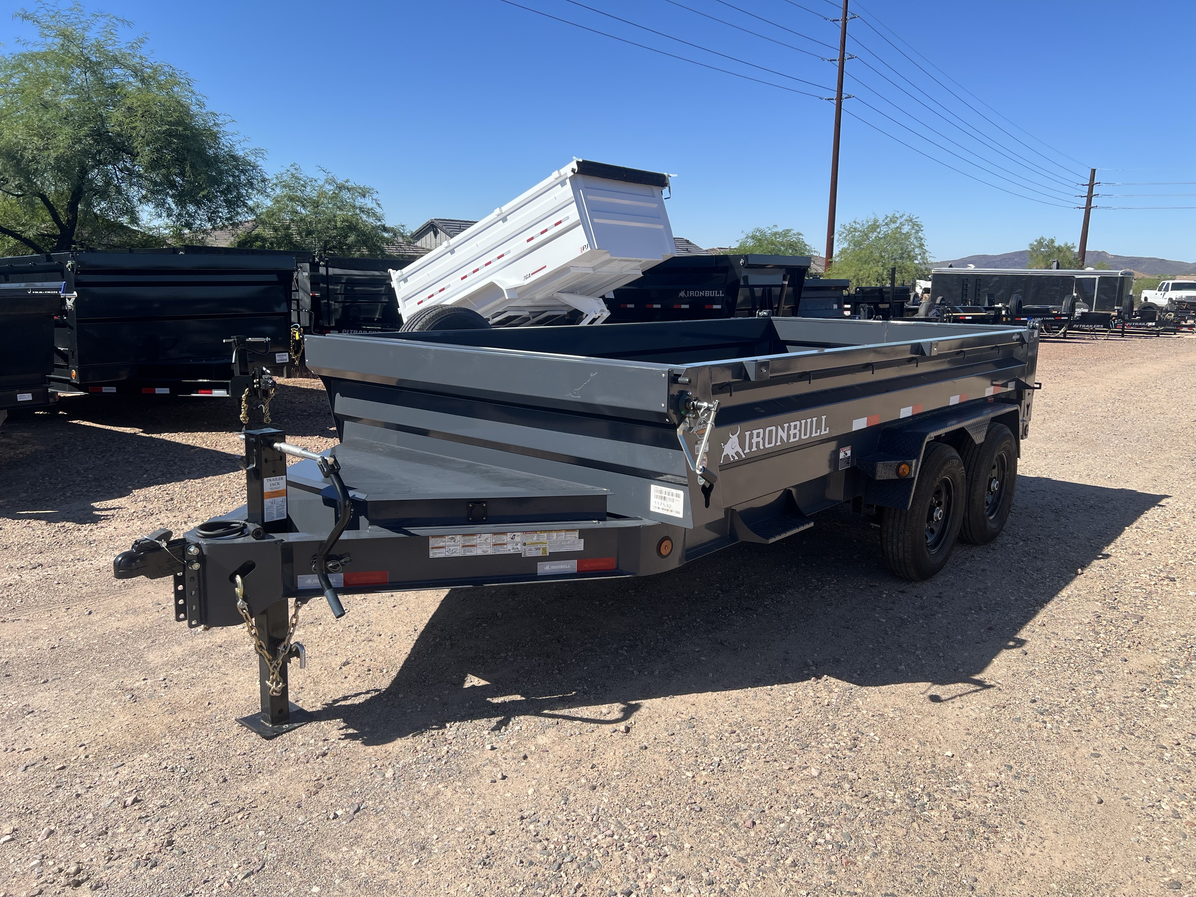 Norstar 14x83 IronBull Tandem Axle Dump, 15K GVWR, 24" Sides, Solar Charger
