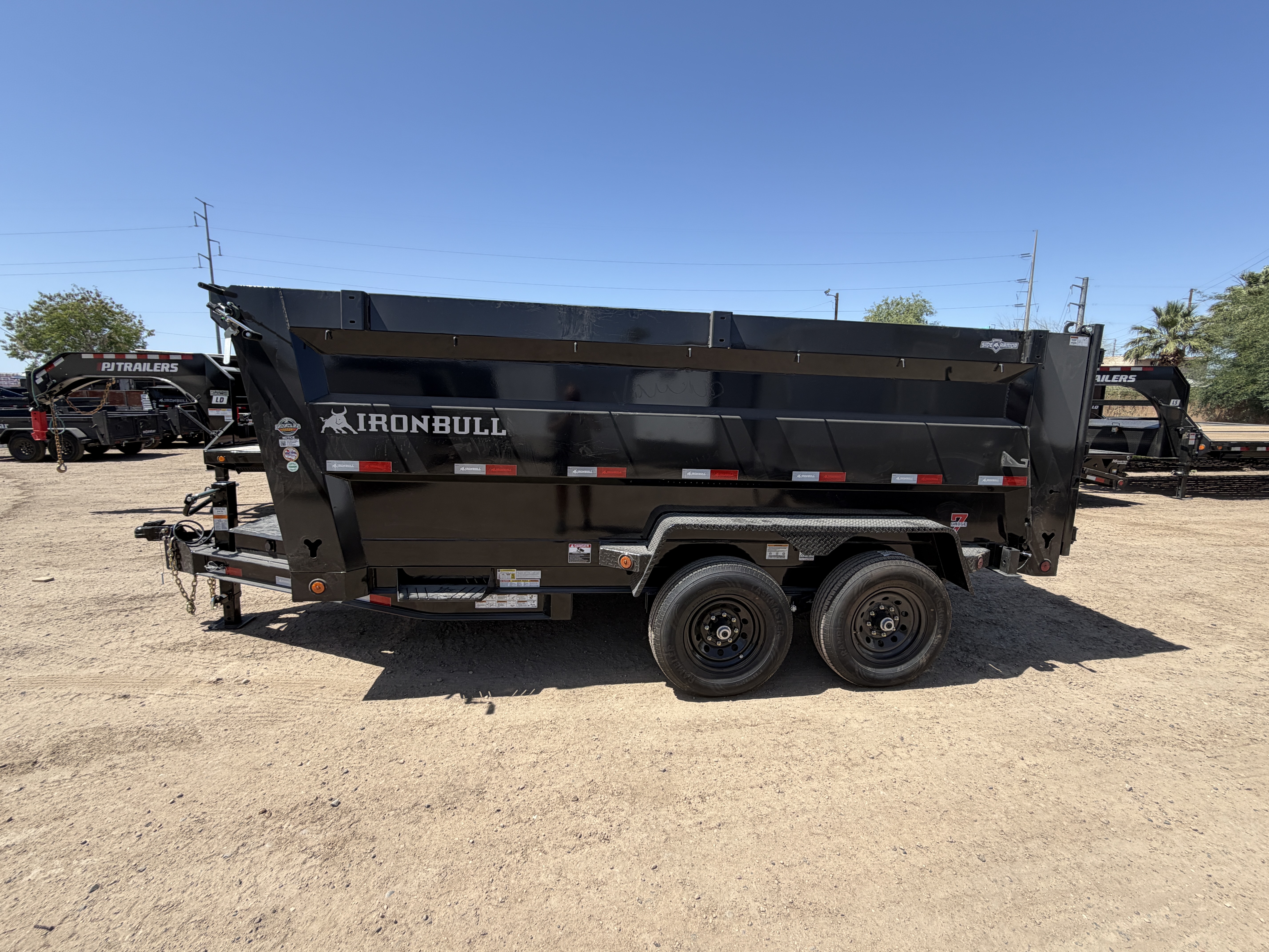 Norstar 14x83 IronBull Tandem Axle Dump, 15K GVWR, 48" Sides, Solar Charger, 14 Ply Tires