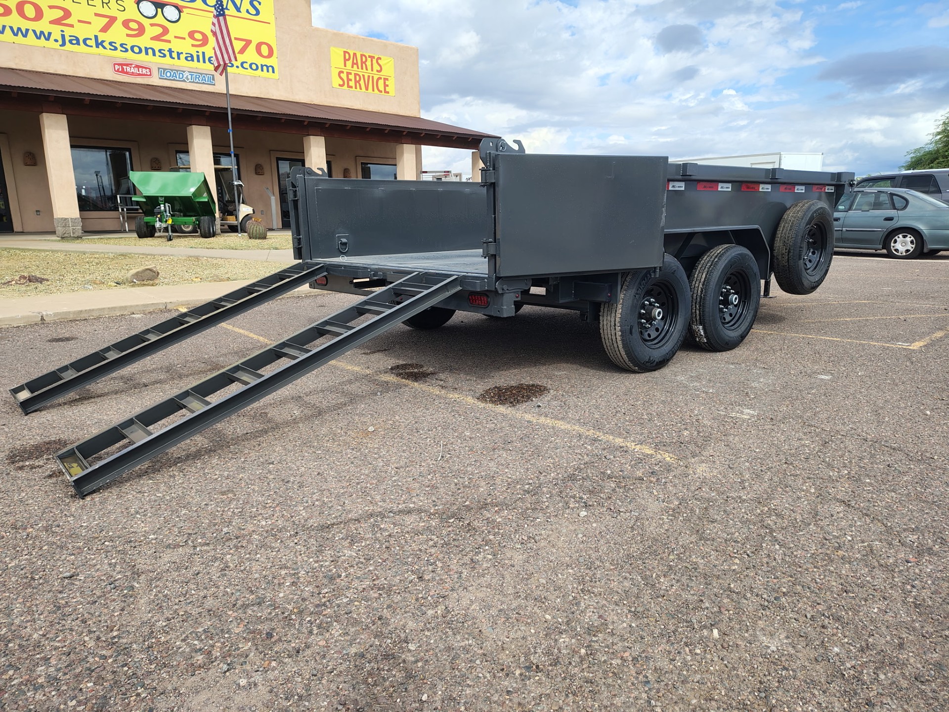 ARC Trailers 14'x83" Bumper Pull Scissor Lift Dump Trailer w/ 24" Sides (BDZ)