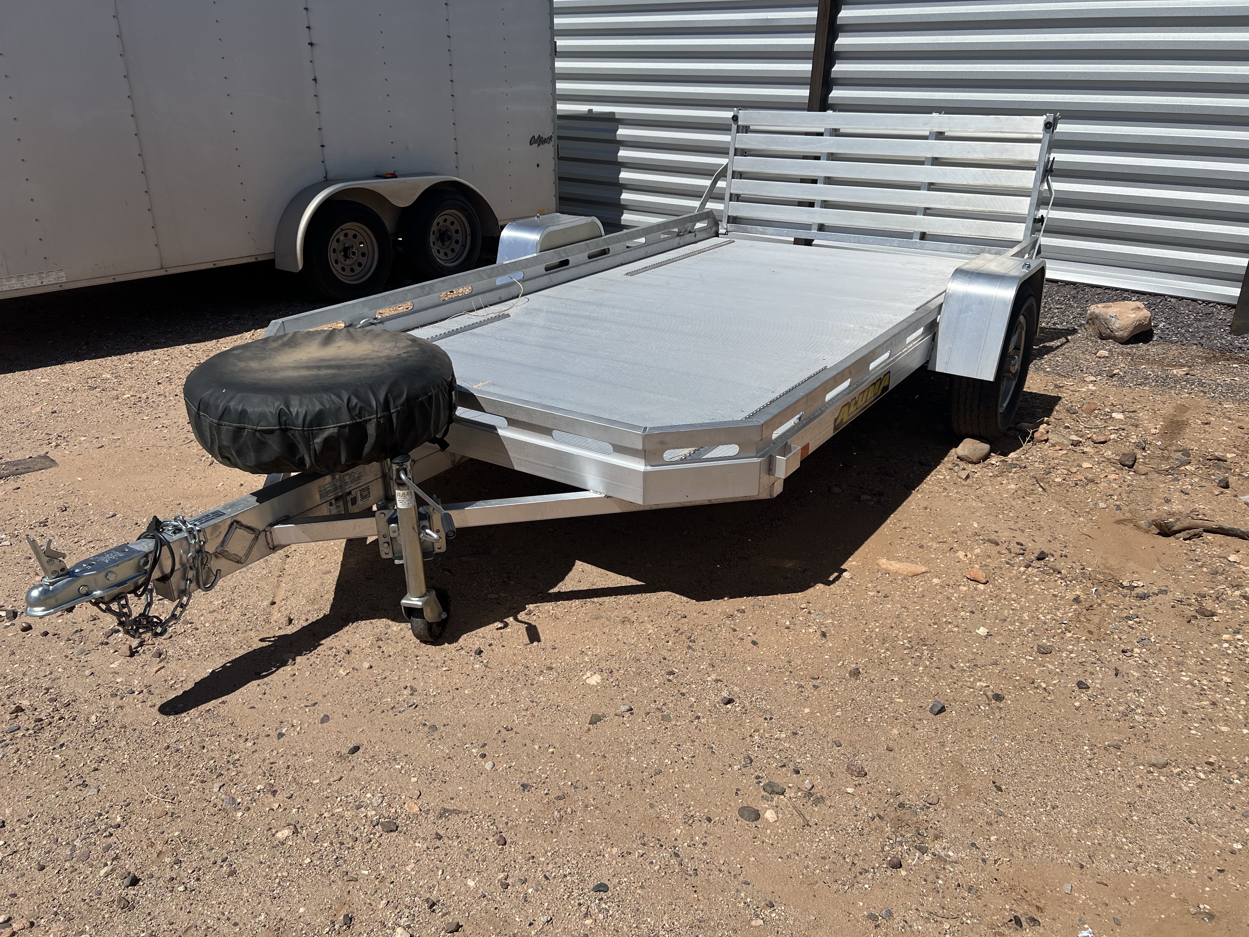 Aluma 12x77 All Aluminum, 3K GVWR, Heavy Single Axle, W/ Bi-Fold Tailgate (7712H-S-BT)