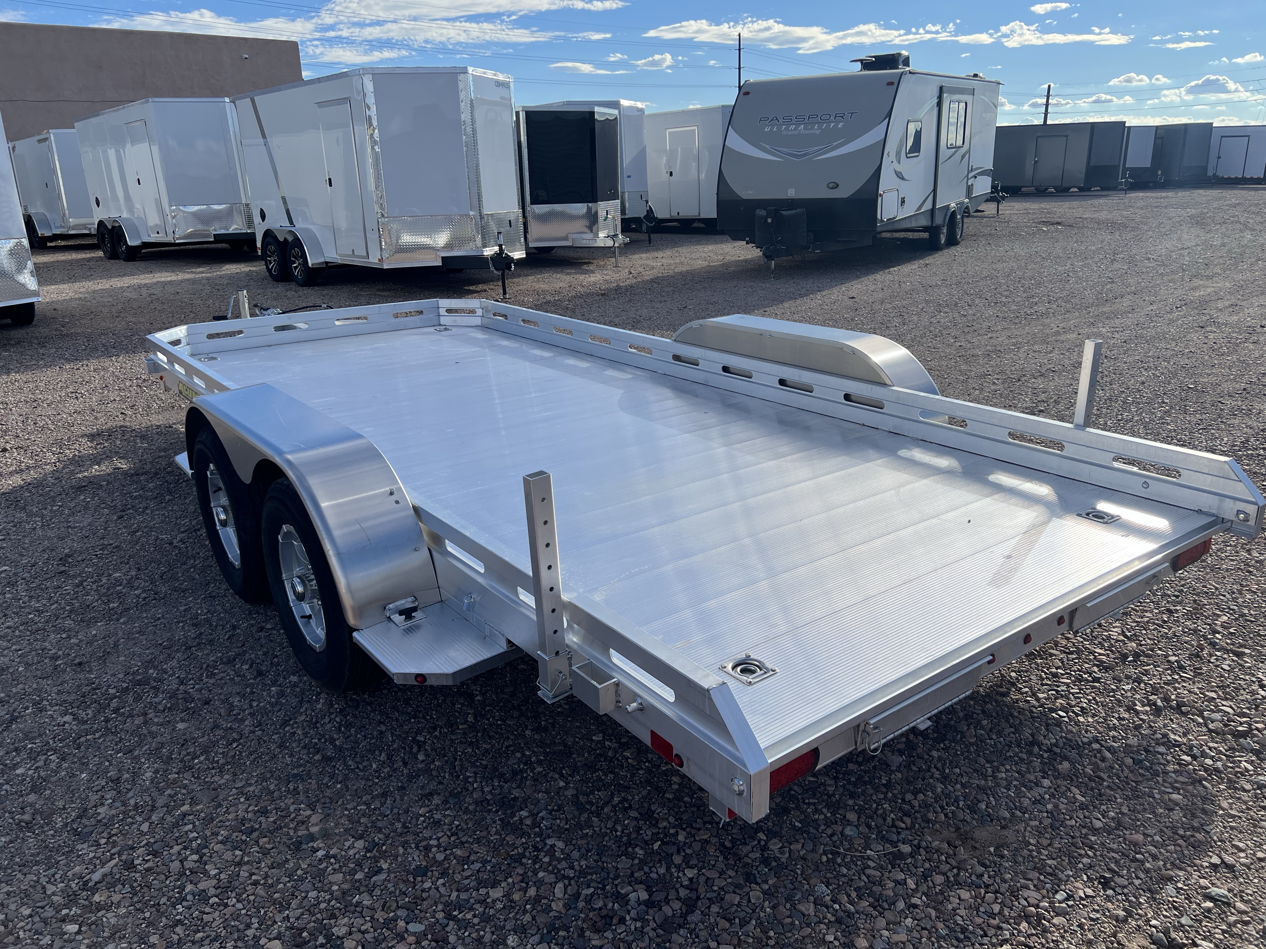 Aluma 16'x77" Aluminum Utility Trailer w/ Slide-In Ramps (7816)