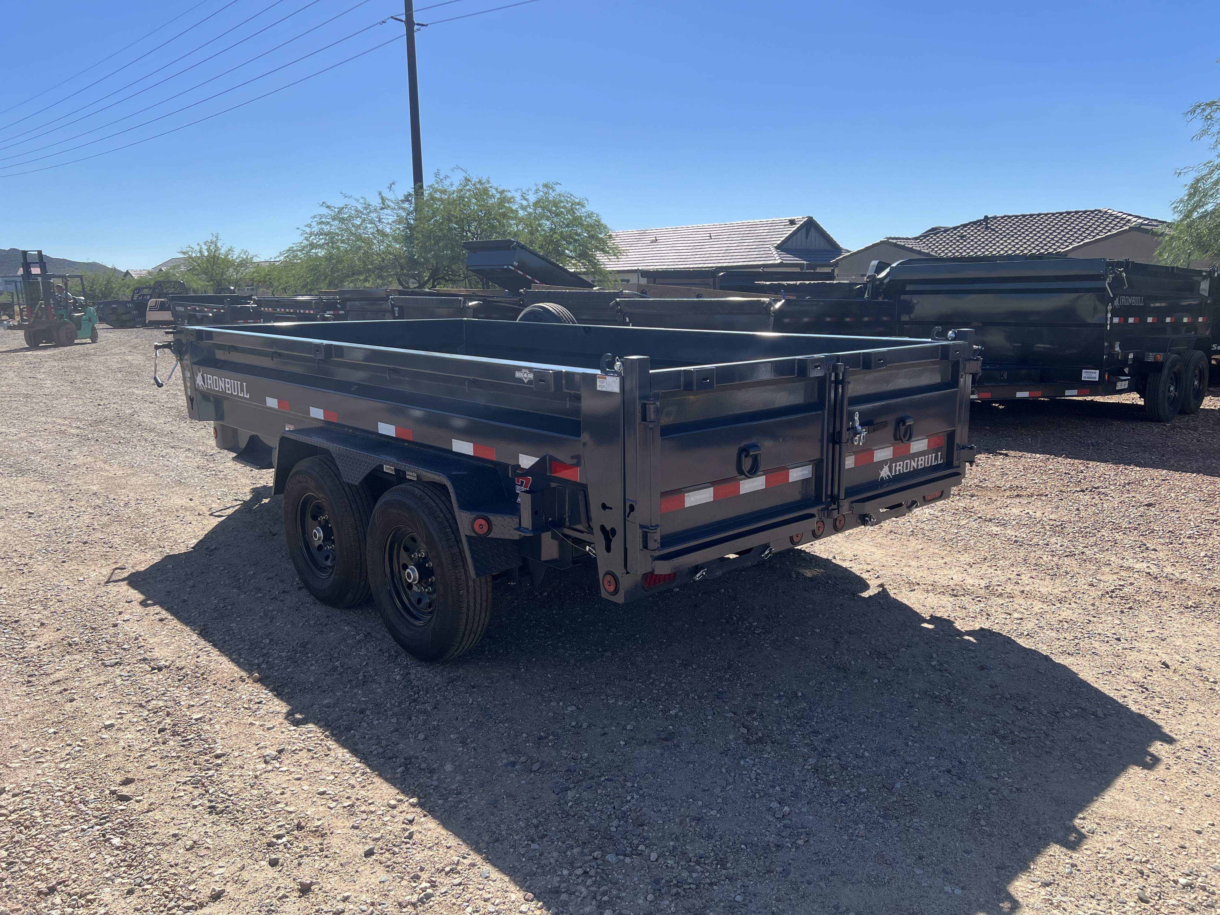Norstar 14x83 IronBull Tandem Axle Dump, 15K GVWR, 24" Sides, Solar Charger