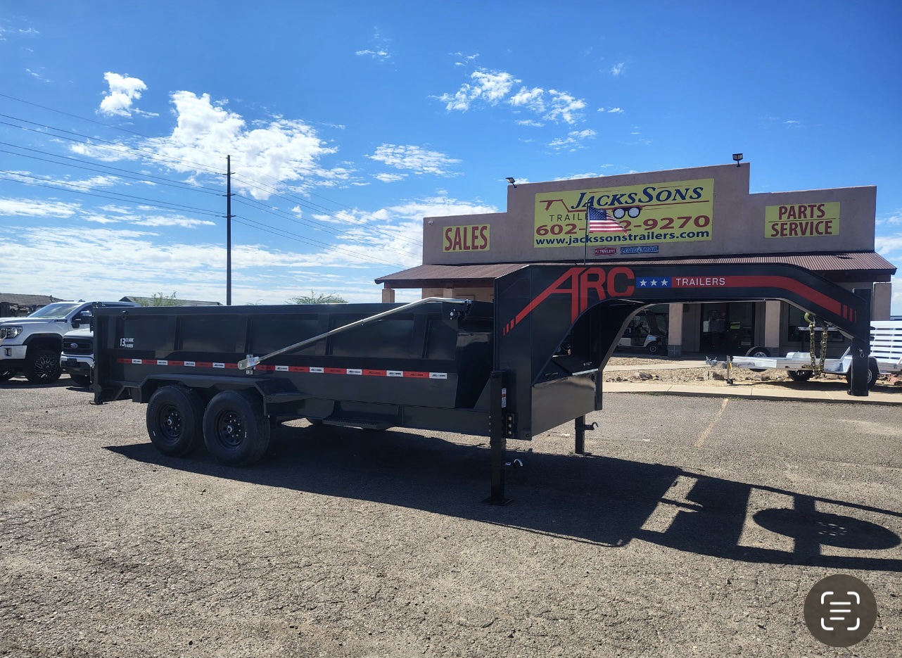 ARC Trailers 16'x83" Gooseneck Telescopic Dump Trailer w/ 36" Sides (GDT)