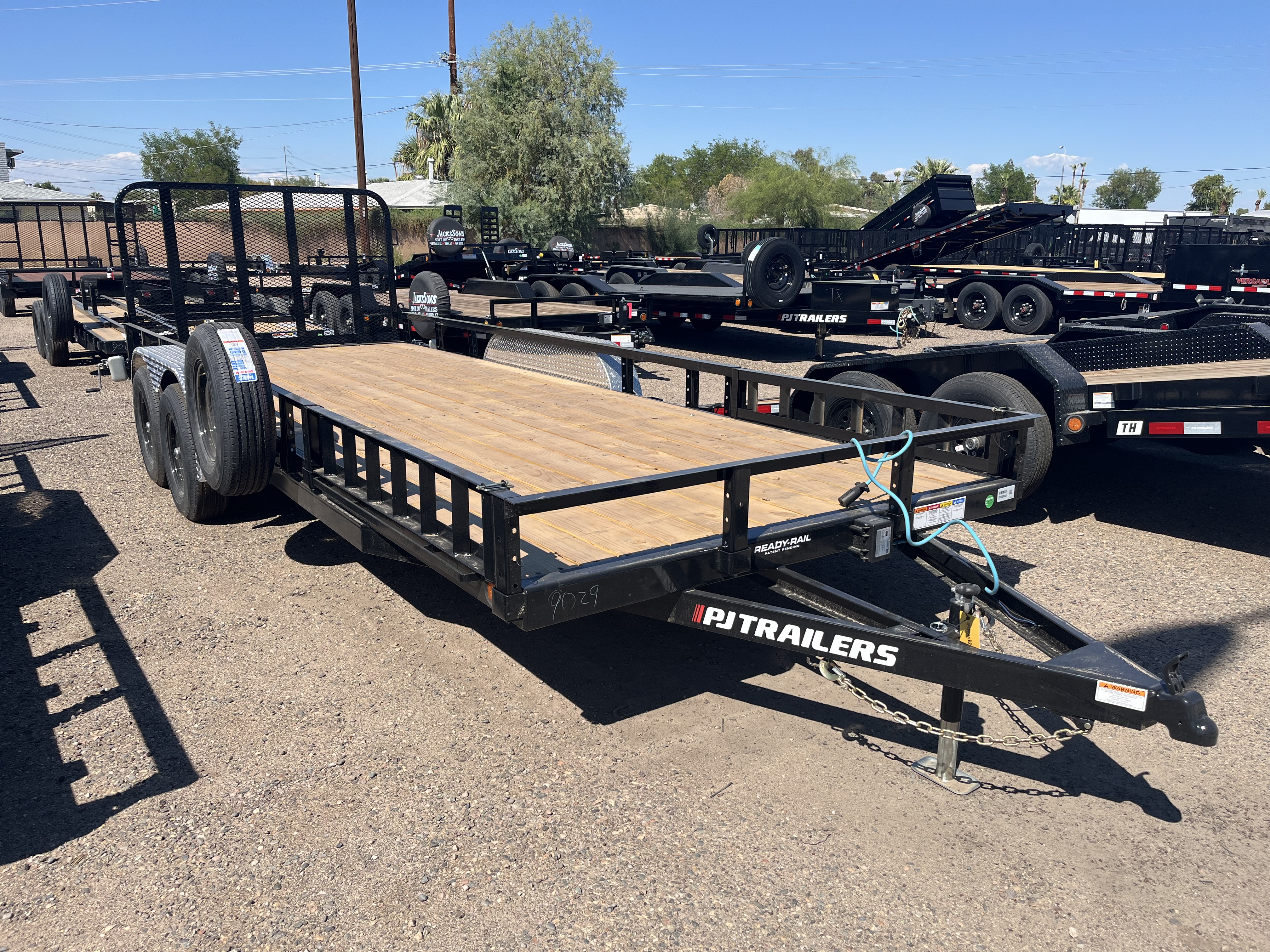 PJ Trailers 20x83 Tandem Axle, 10K GVWR, Channel Utility w/ 4' Fold Up Gate, ATV Ramps