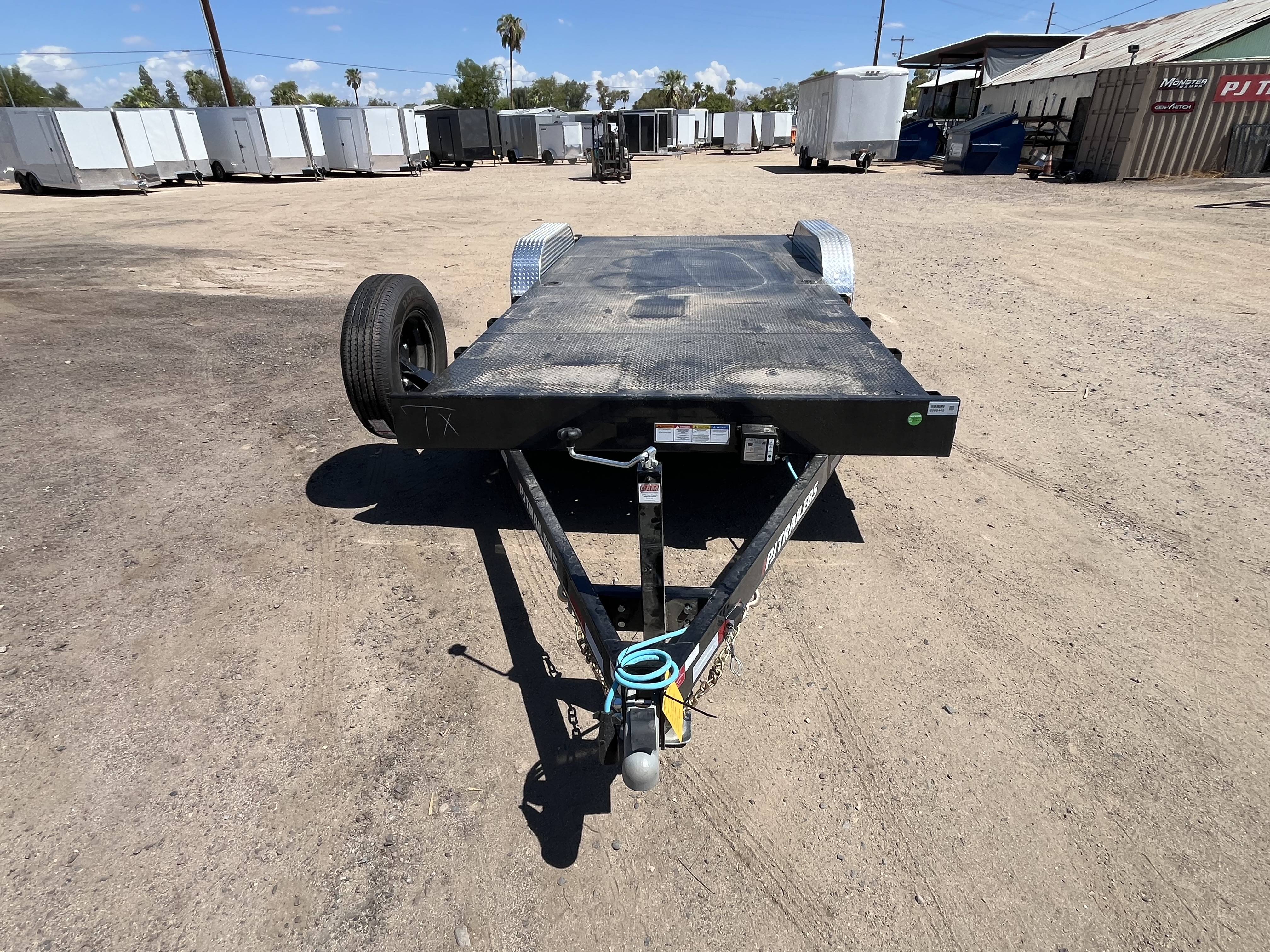 PJ Trailers 20x83 Tandem Axle, 10K GVWR, Steel Deck Car Hauler, Slide-In Ramps