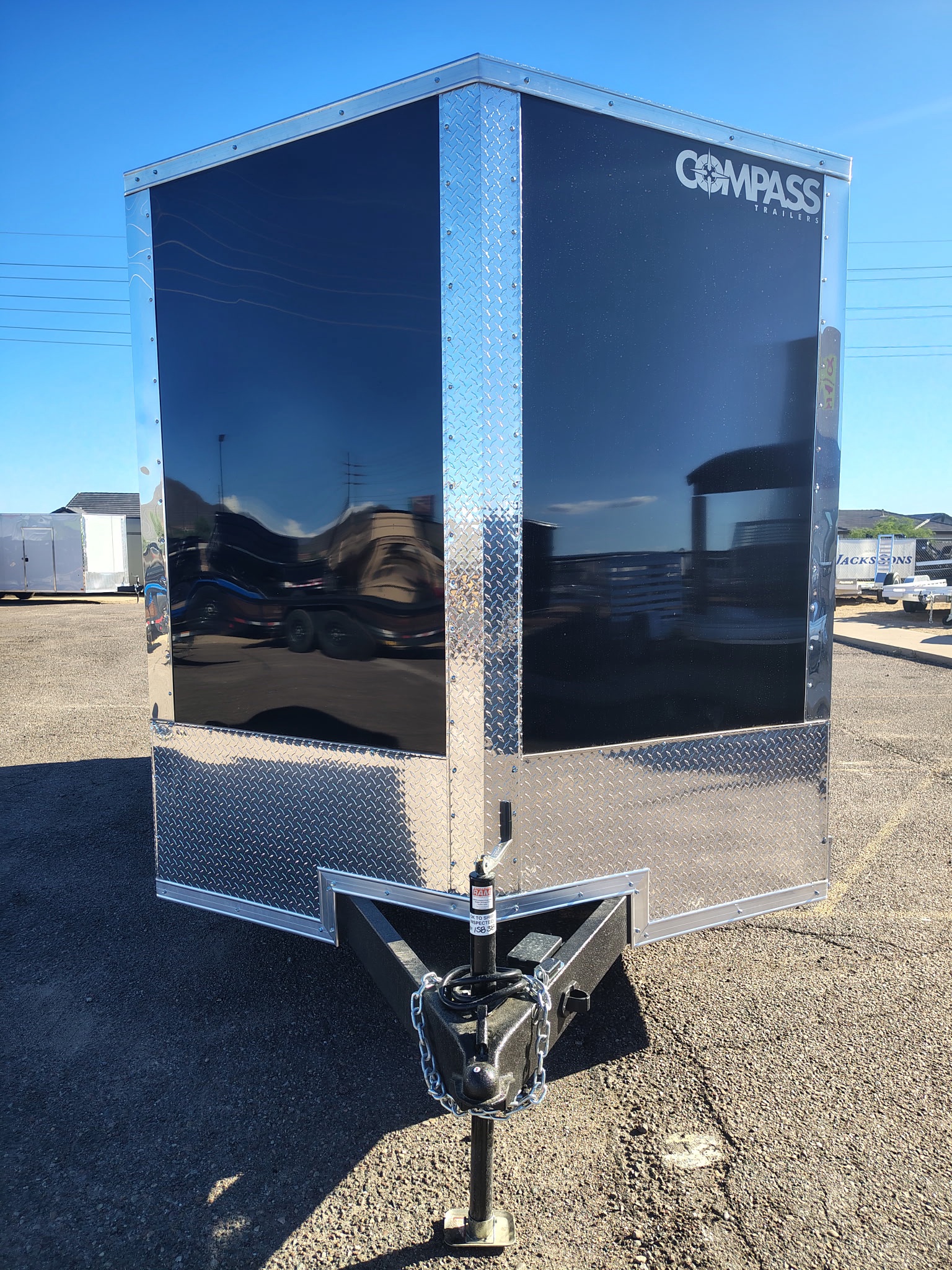 Compass 14X7.5 Jasper SE Flat Top Sloped V-Nose, 7K GVWR, Ramp Door