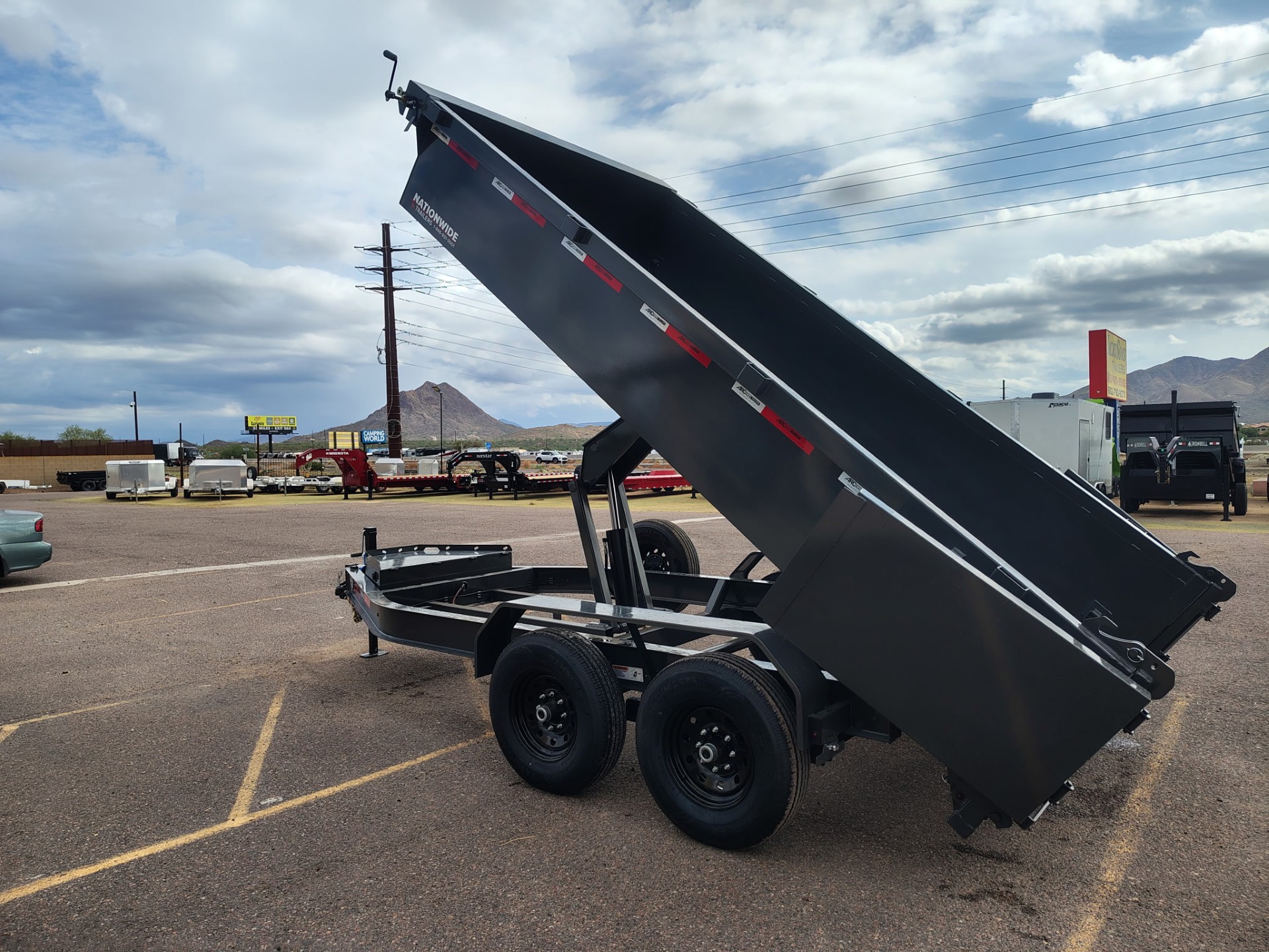 ARC Trailers 14'x83" Bumper Pull Scissor Lift Dump Trailer w/ 24" Sides (BDZ)