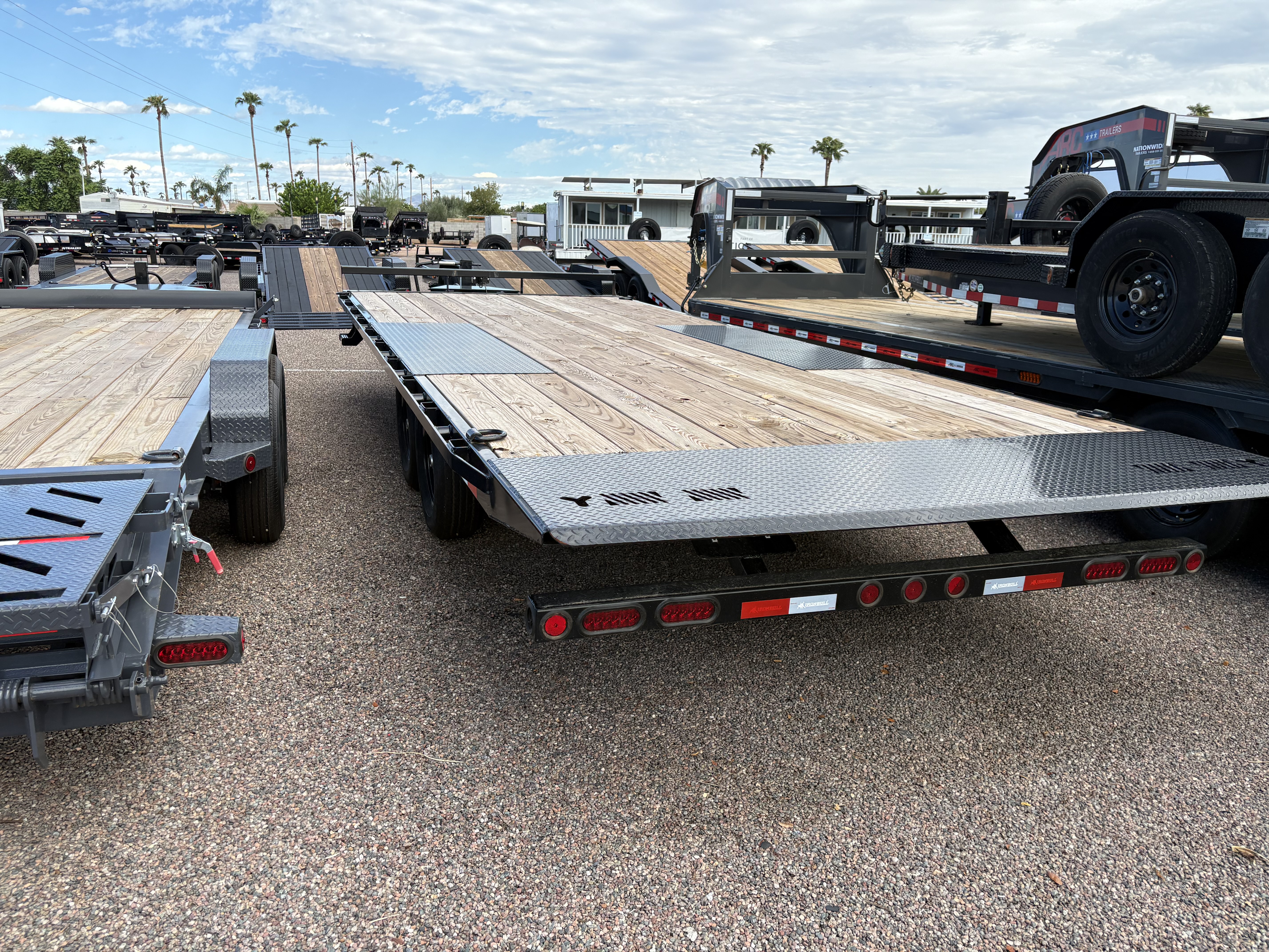 Norstar 24x102 IronBull Deckover Tilt, Tandem Axle, 14K GVWR, Solar Charger