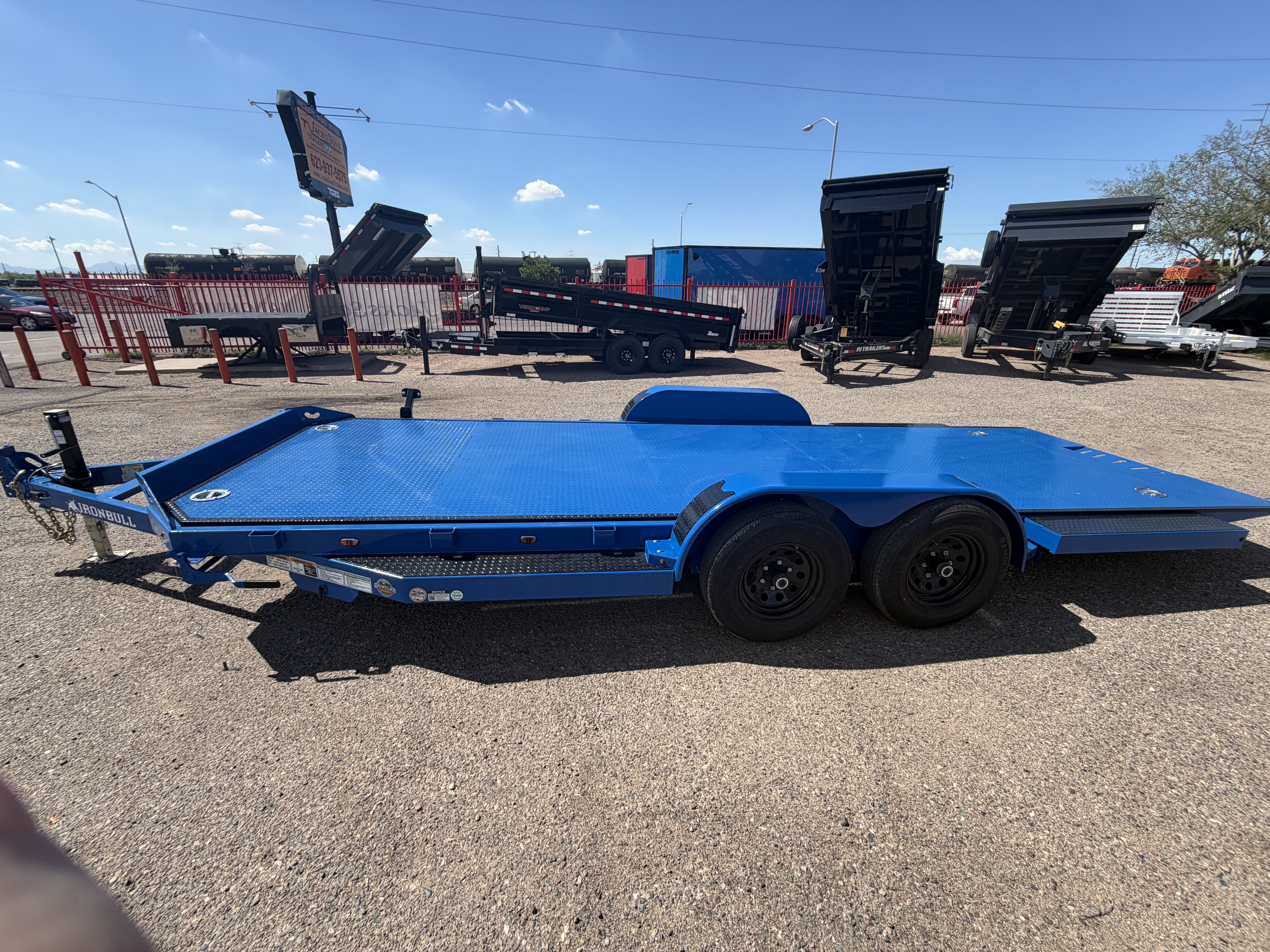 Norstar 20x83 IronBull Tandem Axle Car Hauler Tilt, 10K GVWR, Steel Deck