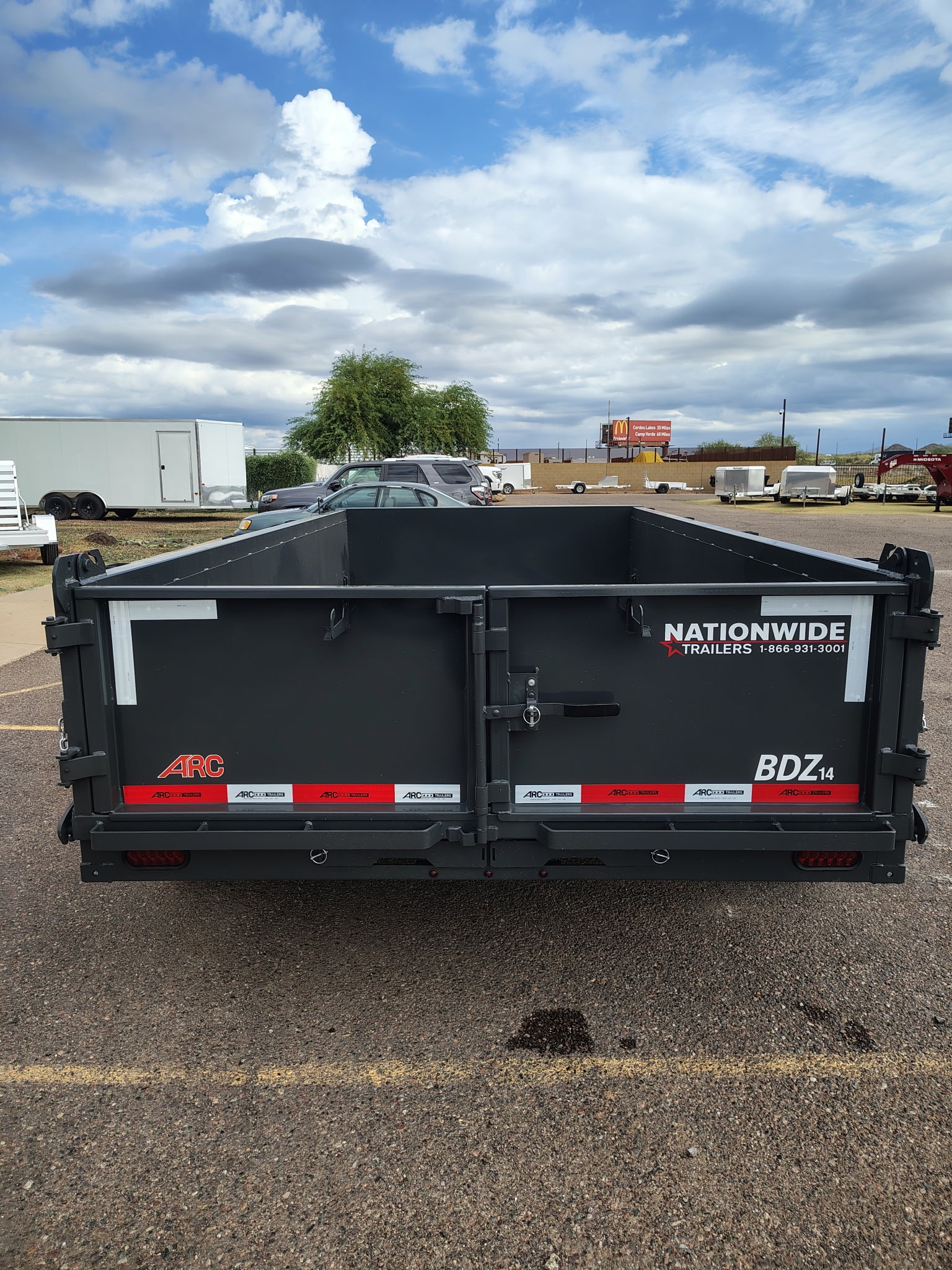 ARC Trailers 14'x83" Bumper Pull Scissor Lift Dump Trailer w/ 24" Sides (BDZ)