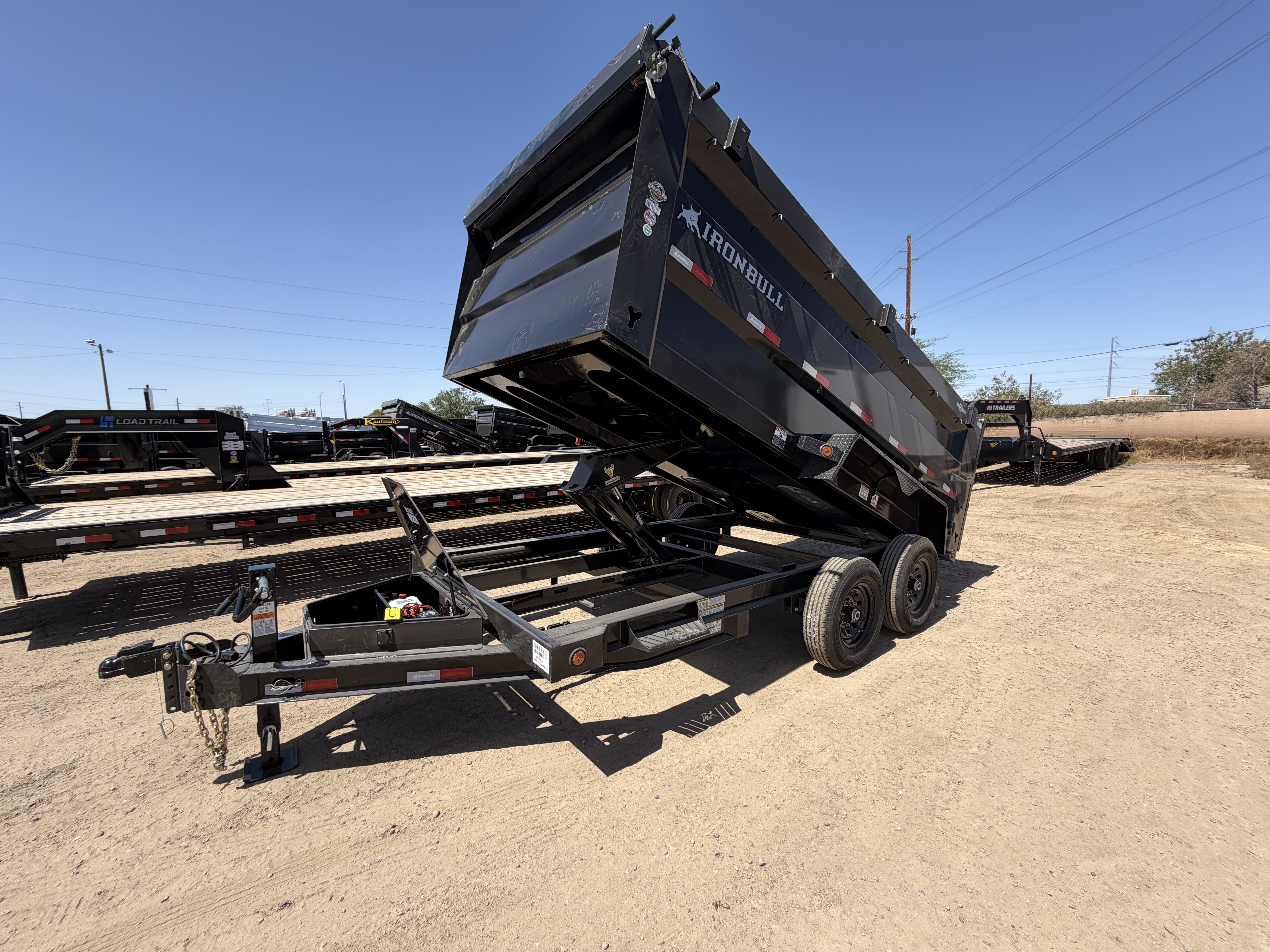 Norstar 14x83 IronBull Tandem Axle Dump, 15K GVWR, 48" Sides, Solar Charger, 14 Ply Tires