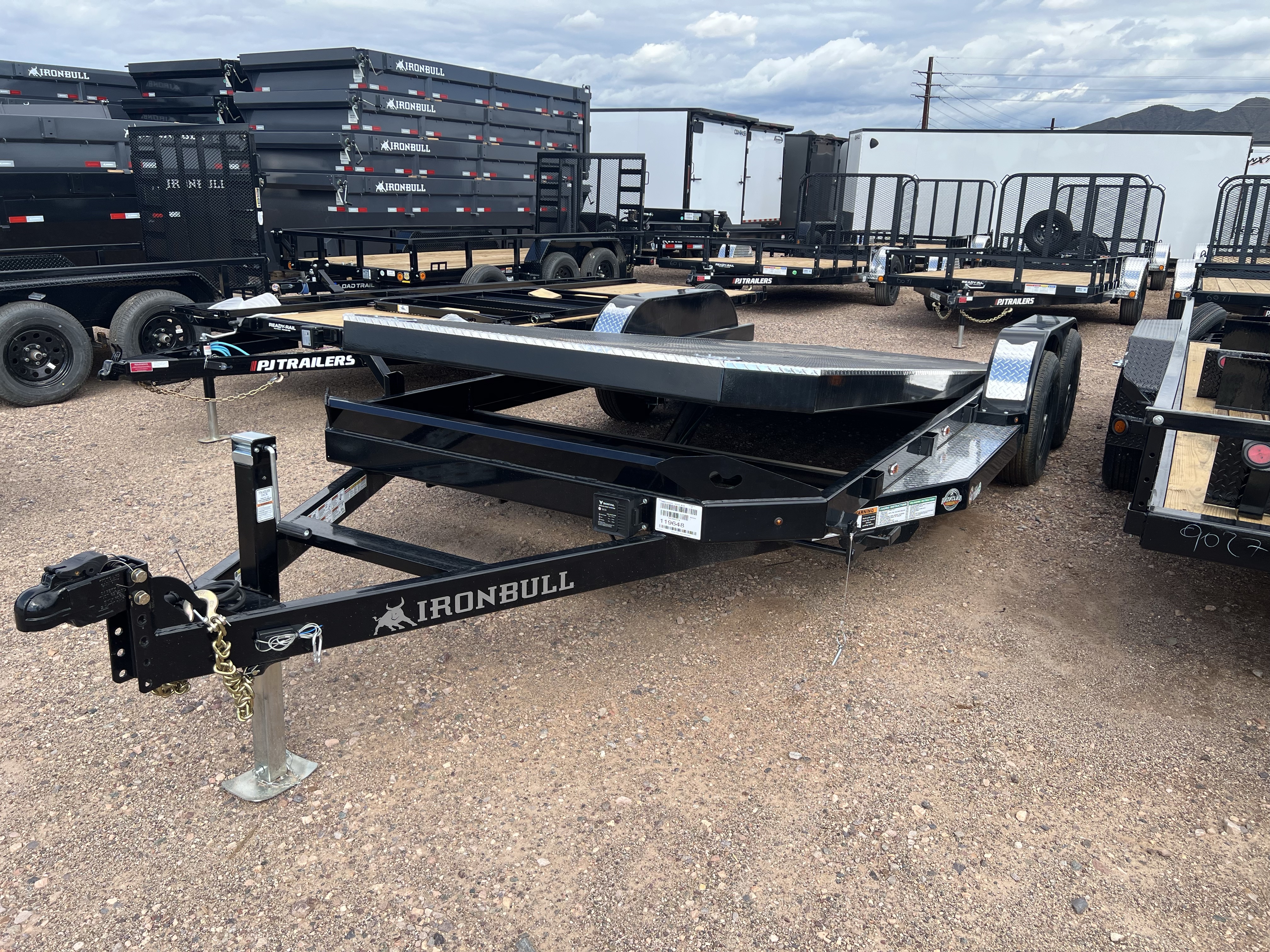 Norstar 20x83 IronBull Tandem Axle Car Hauler Tilt, 10K GVWR, Aluminum Deck