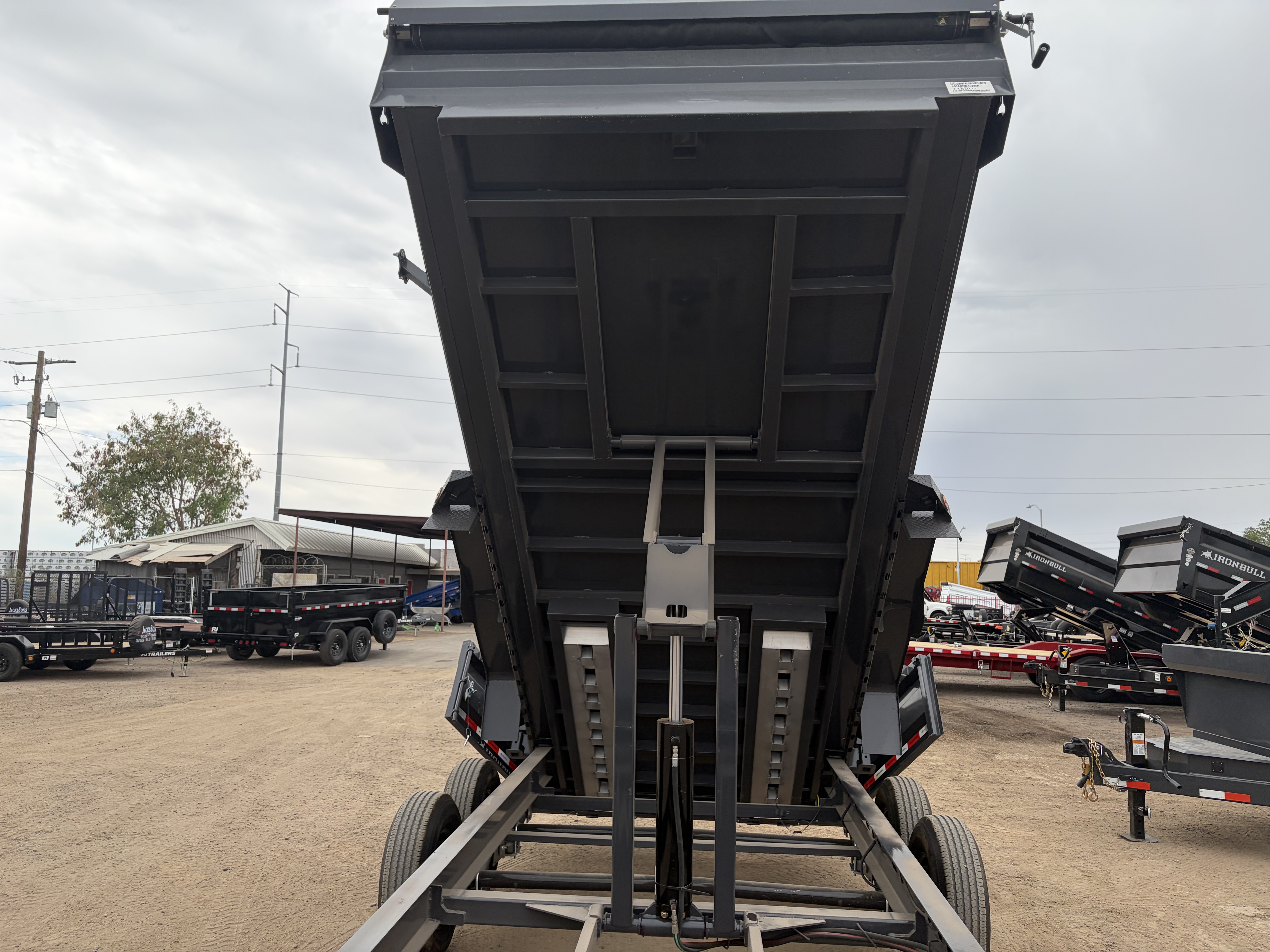 Iron Bull 16'x83" Scissor Mono-Frame Bumper Pull Dump Trailer w/ 24" Sides (DWB)