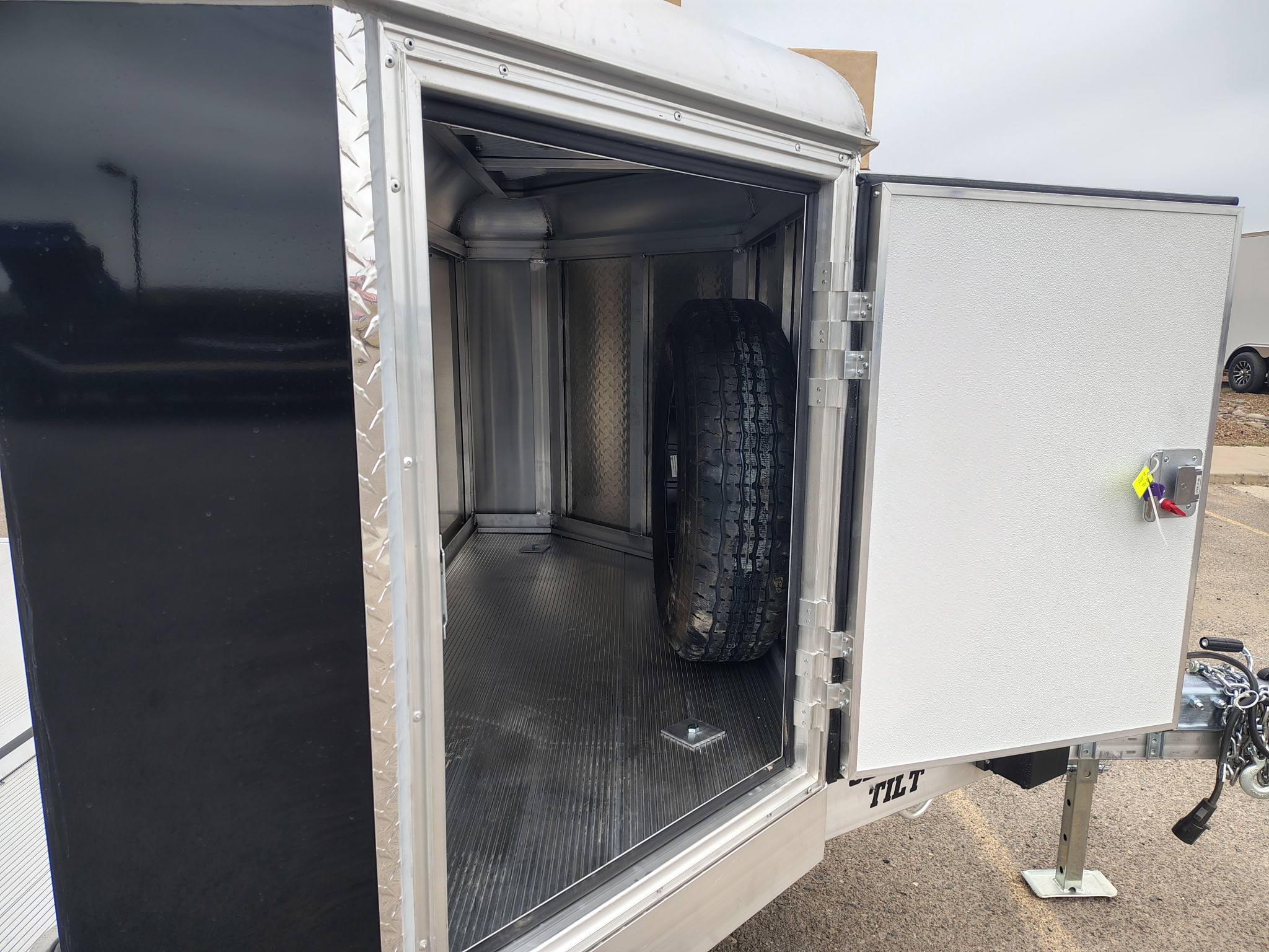 Aluma 18x82 All Aluminum, 10K GVWR, Heavy Tandem Axle, XL Tilt w/ Cargo Box (8218H-XL-TILT-TA-EL-RTD-CB)