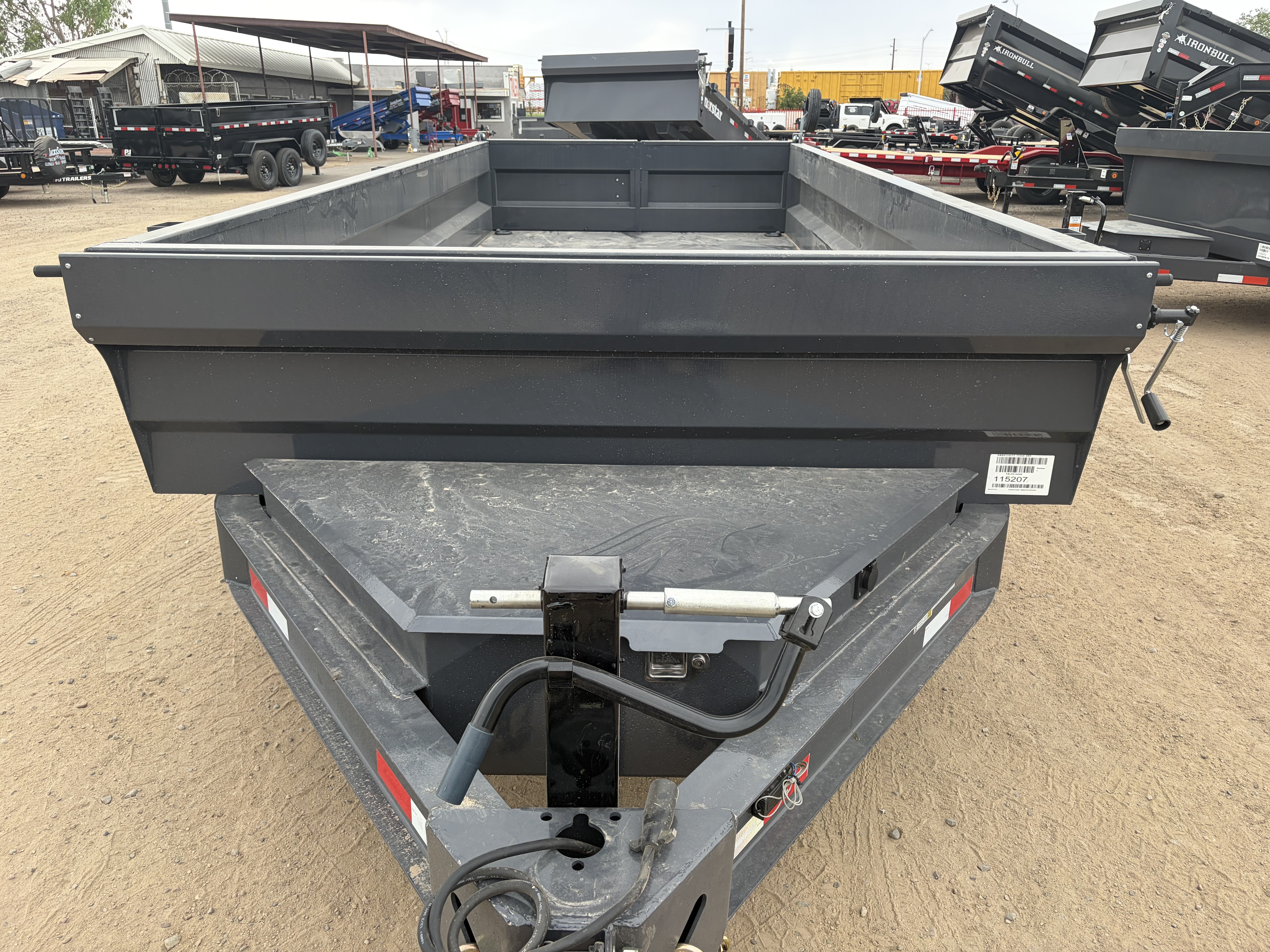 Iron Bull 16'x83" Scissor Mono-Frame Bumper Pull Dump Trailer w/ 24" Sides (DWB)