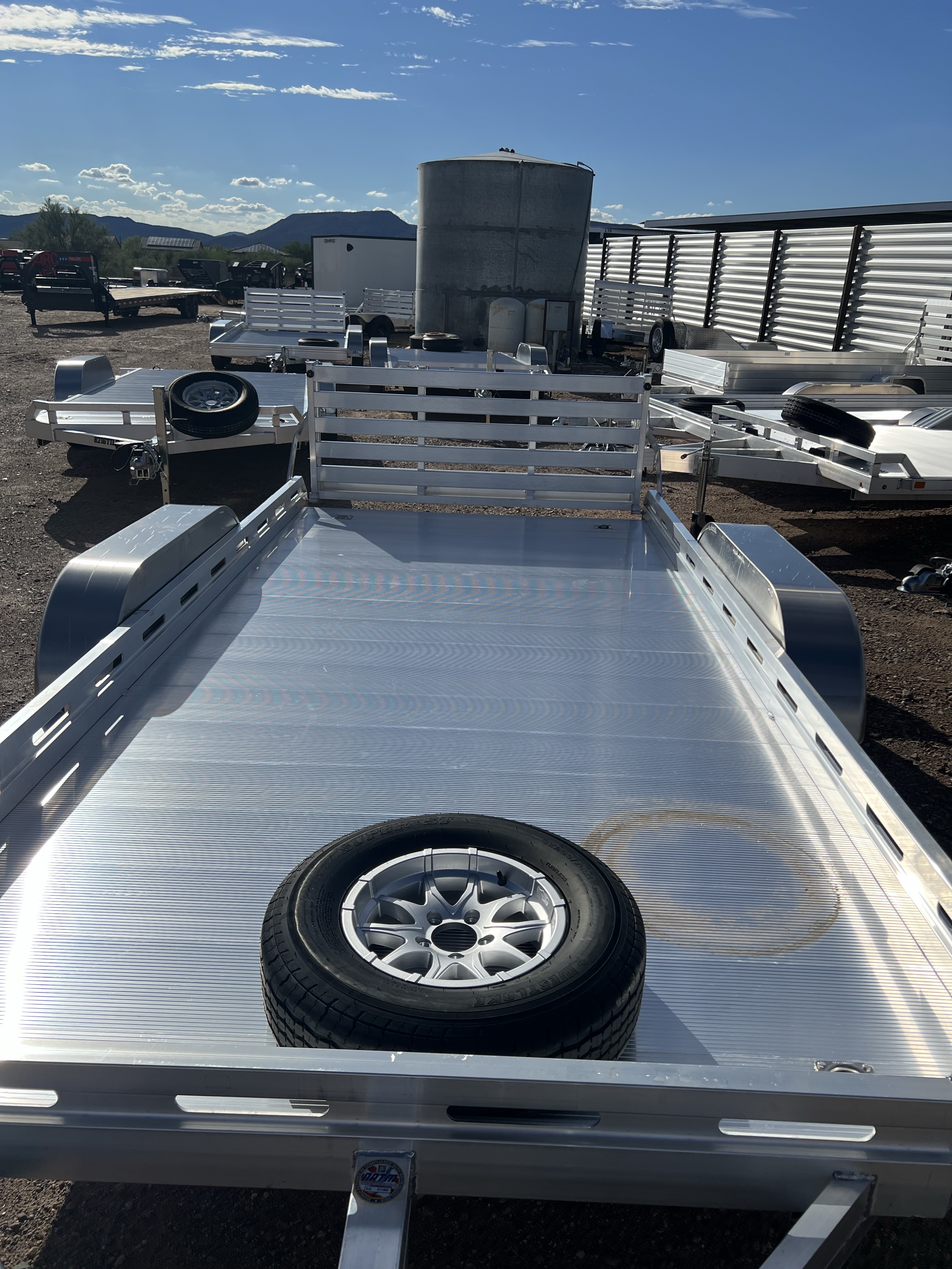 Aluma 14x78 All Aluminum, 7K GVWR, Tandem Axle, w/ Bi-Fold Tailgate (7814TA-EL-BT-RTD)