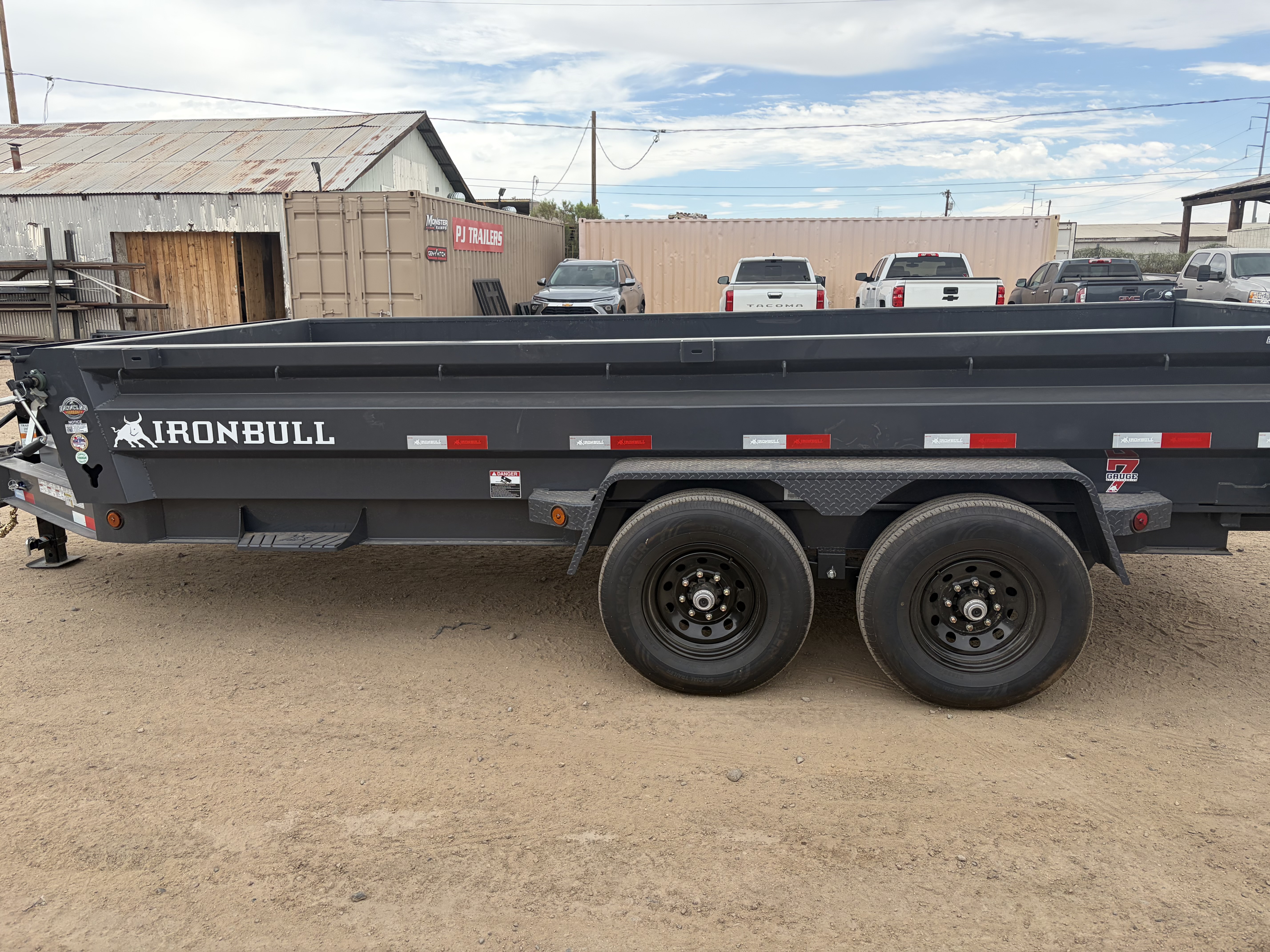 Iron Bull 16'x83" Scissor Mono-Frame Bumper Pull Dump Trailer w/ 24" Sides (DWB)